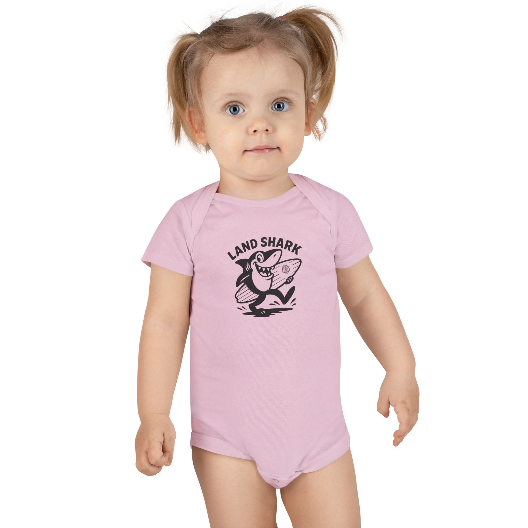 Land Shark - Baby Short Sleeve 100% Cotton Onesie