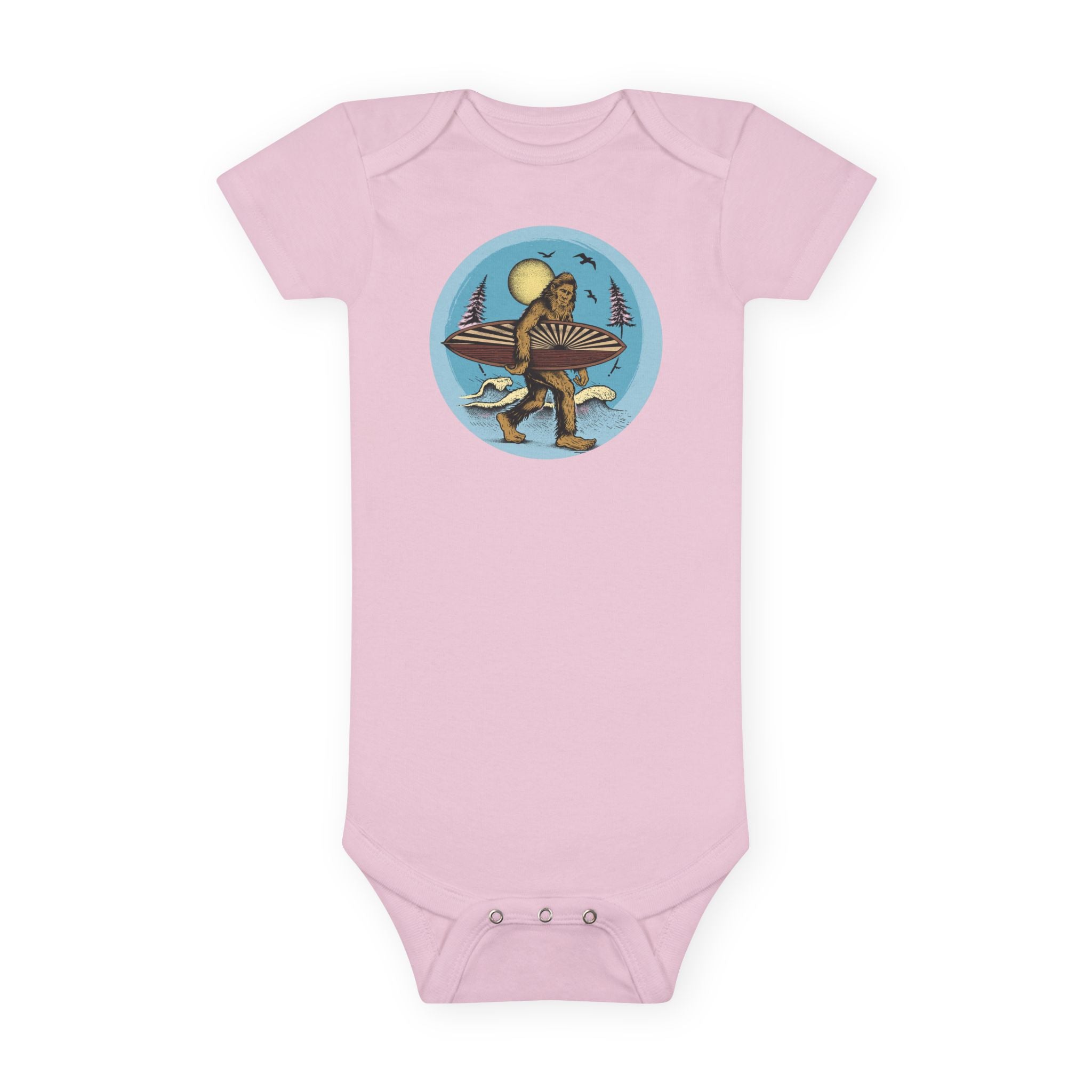 Ventana Surfsquatch by Thiago Bianchini baby cotton onesie image 2