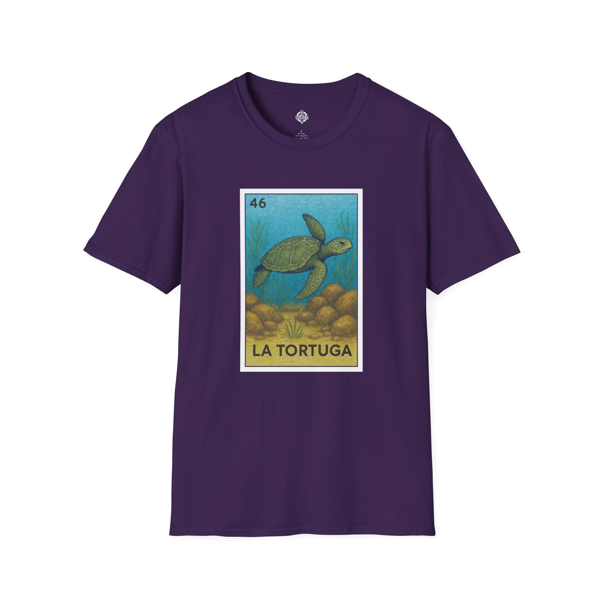 Turtle Lotería Unisex - Soft Style U.S. Cotton T-Shirt (La Tortuga)