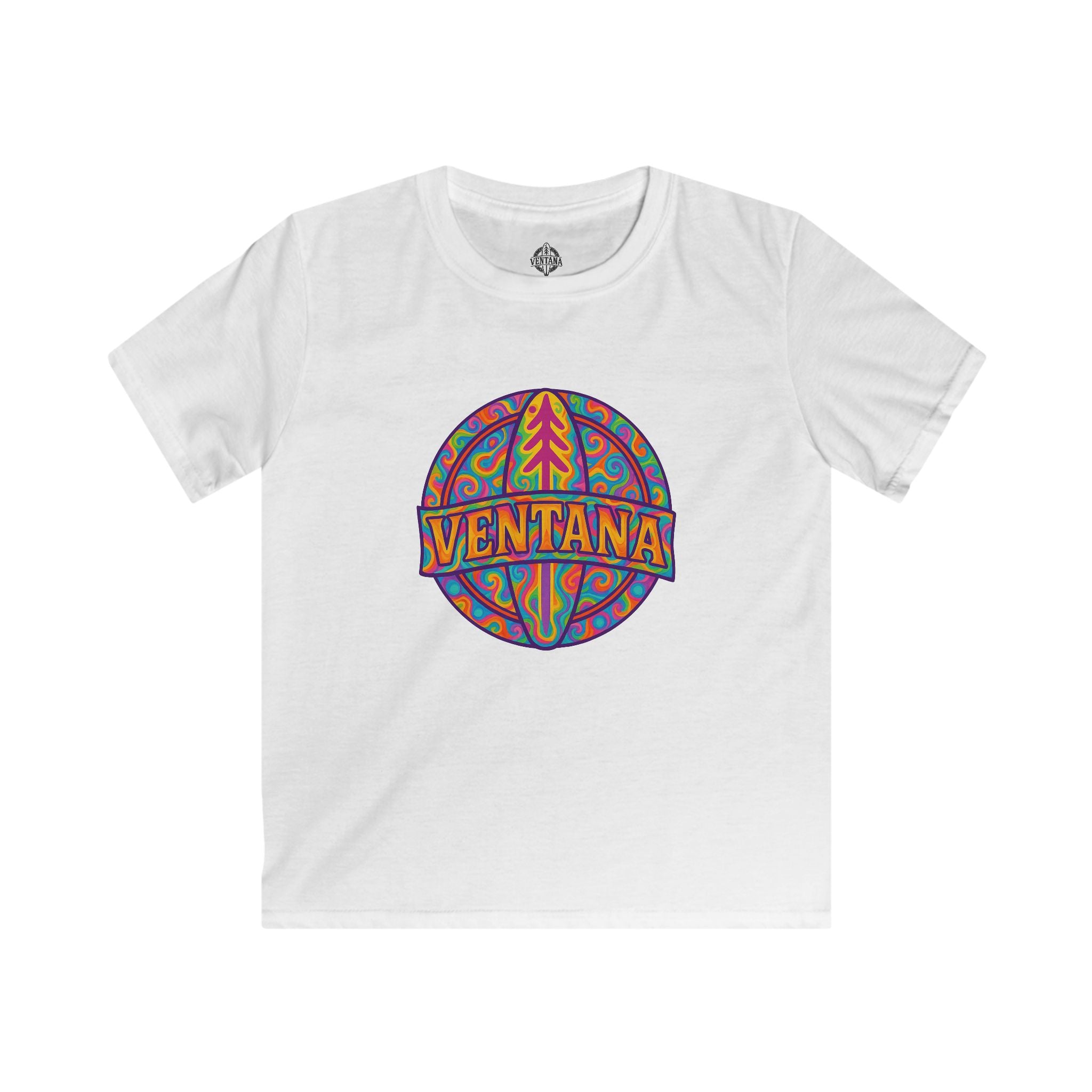 Ventana Psychedelic Treefish Logo kids soft style t-shirt image 3