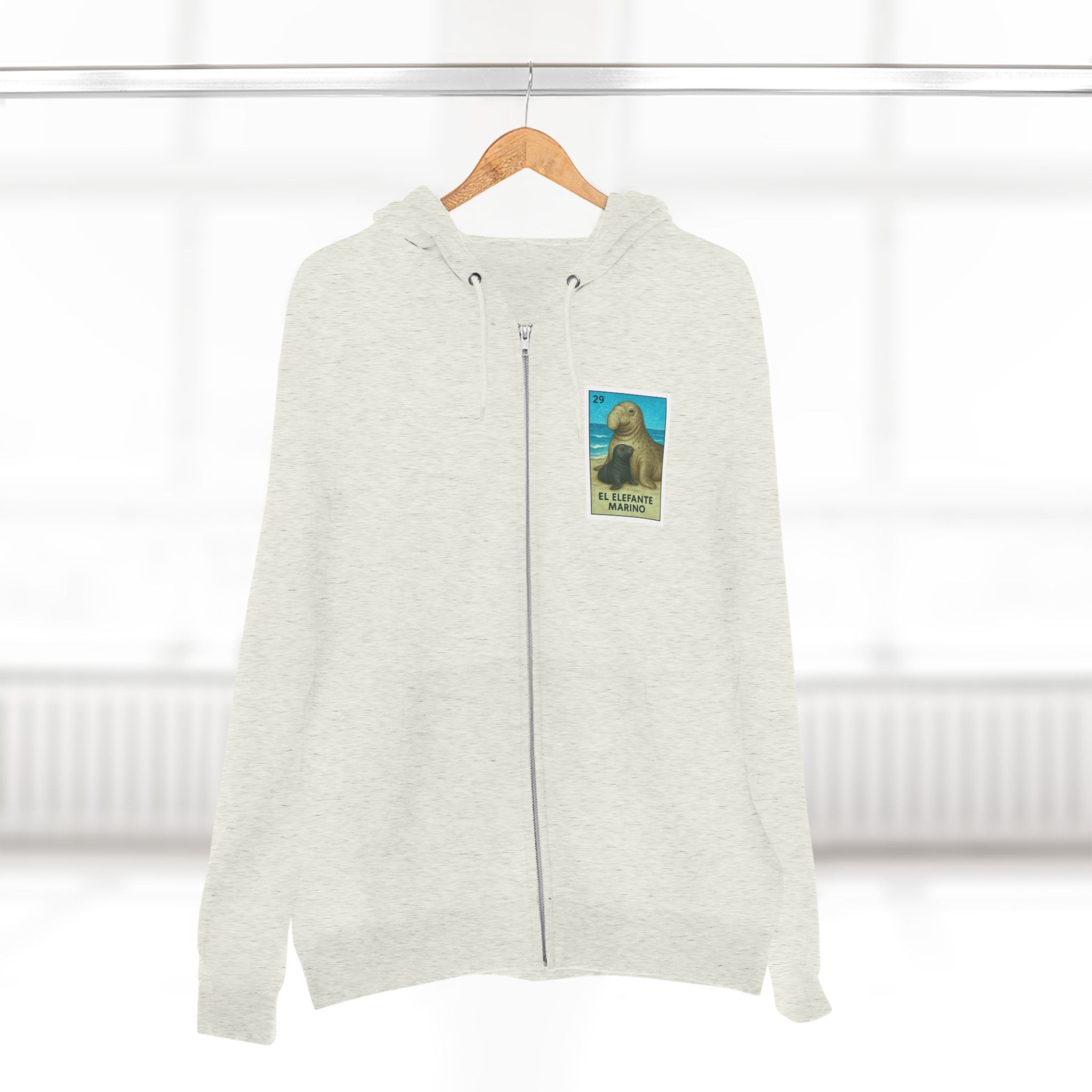 Elephant Seal Lotería Zip Hoodie