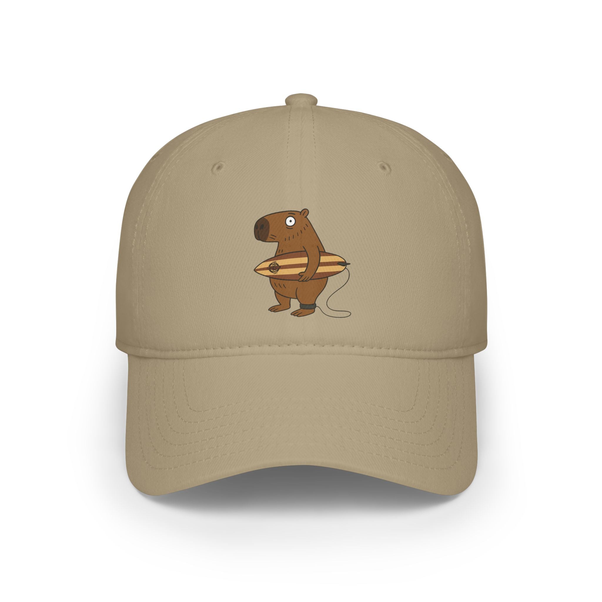 Capybara Surfer - 100% Cotton Baseball Cap