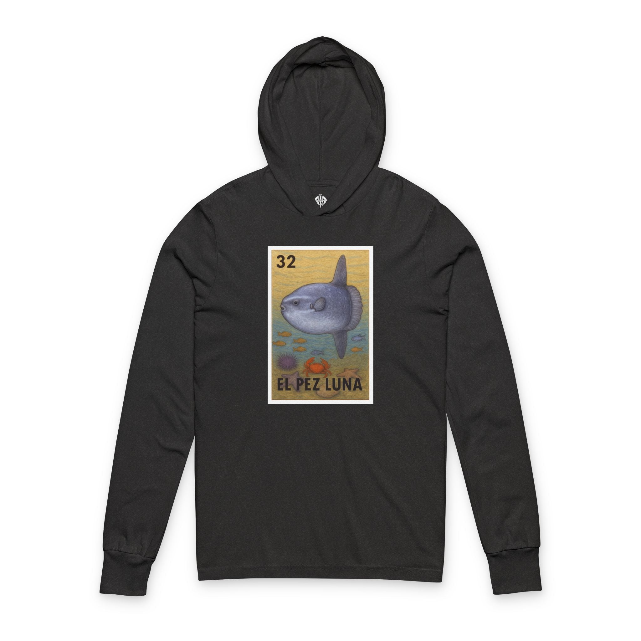 Sunfish Lotería cotton hooded long sleeve t-shirt image 5