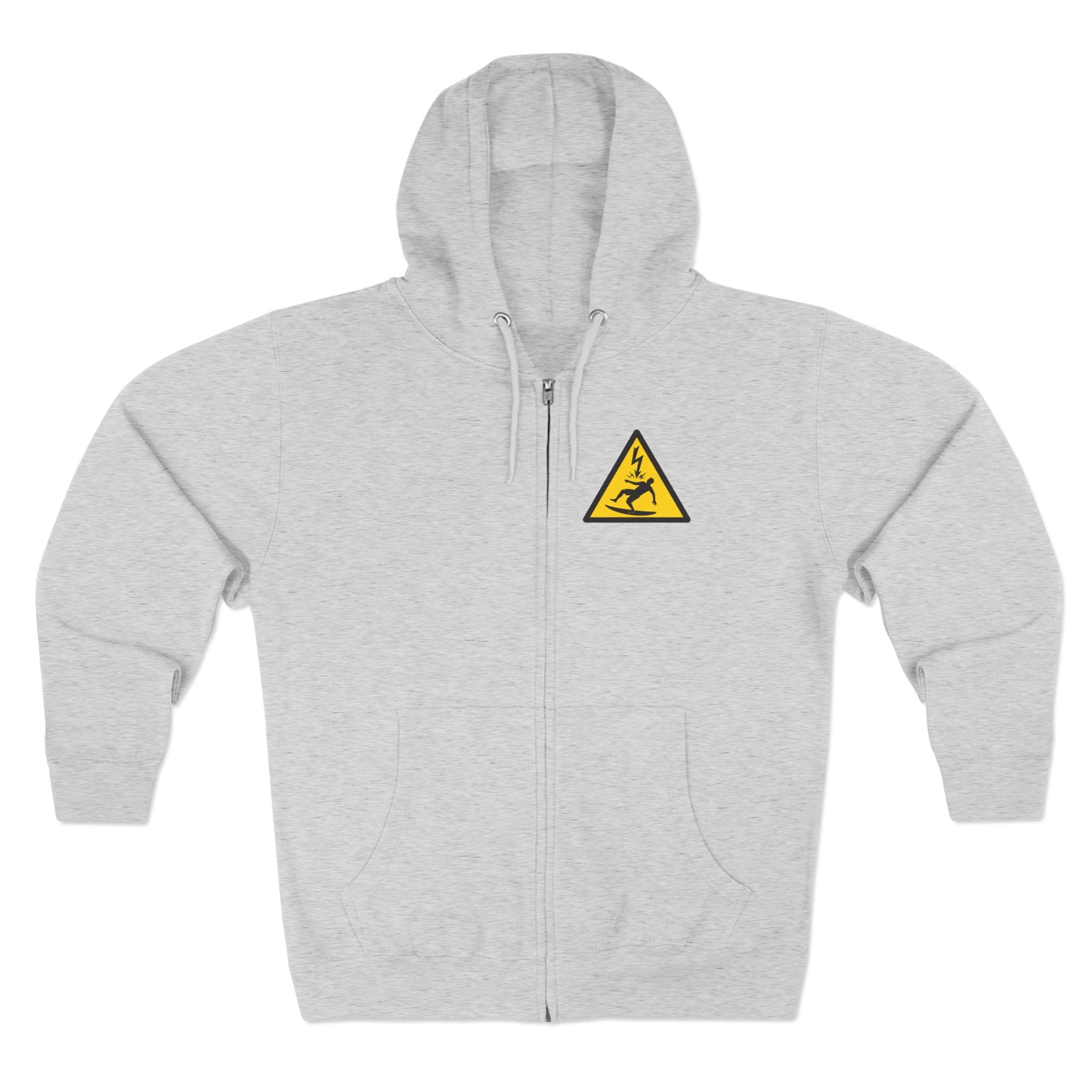 Electric Surfer Unisex - Zip Cotton Blend Fleece Hoodie