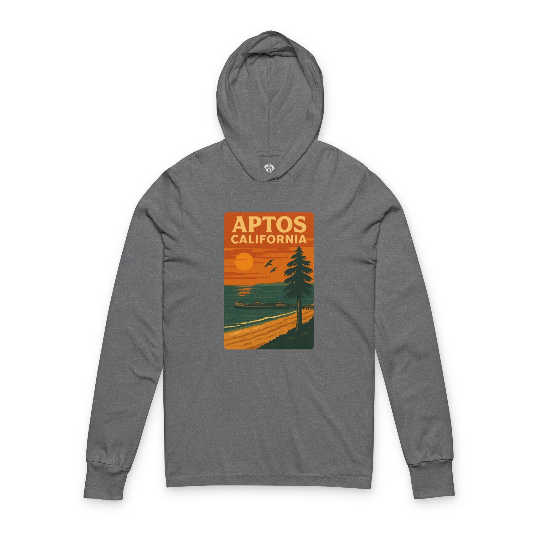 Aptos California Sunset cotton hooded long sleeve t-shirt image 5