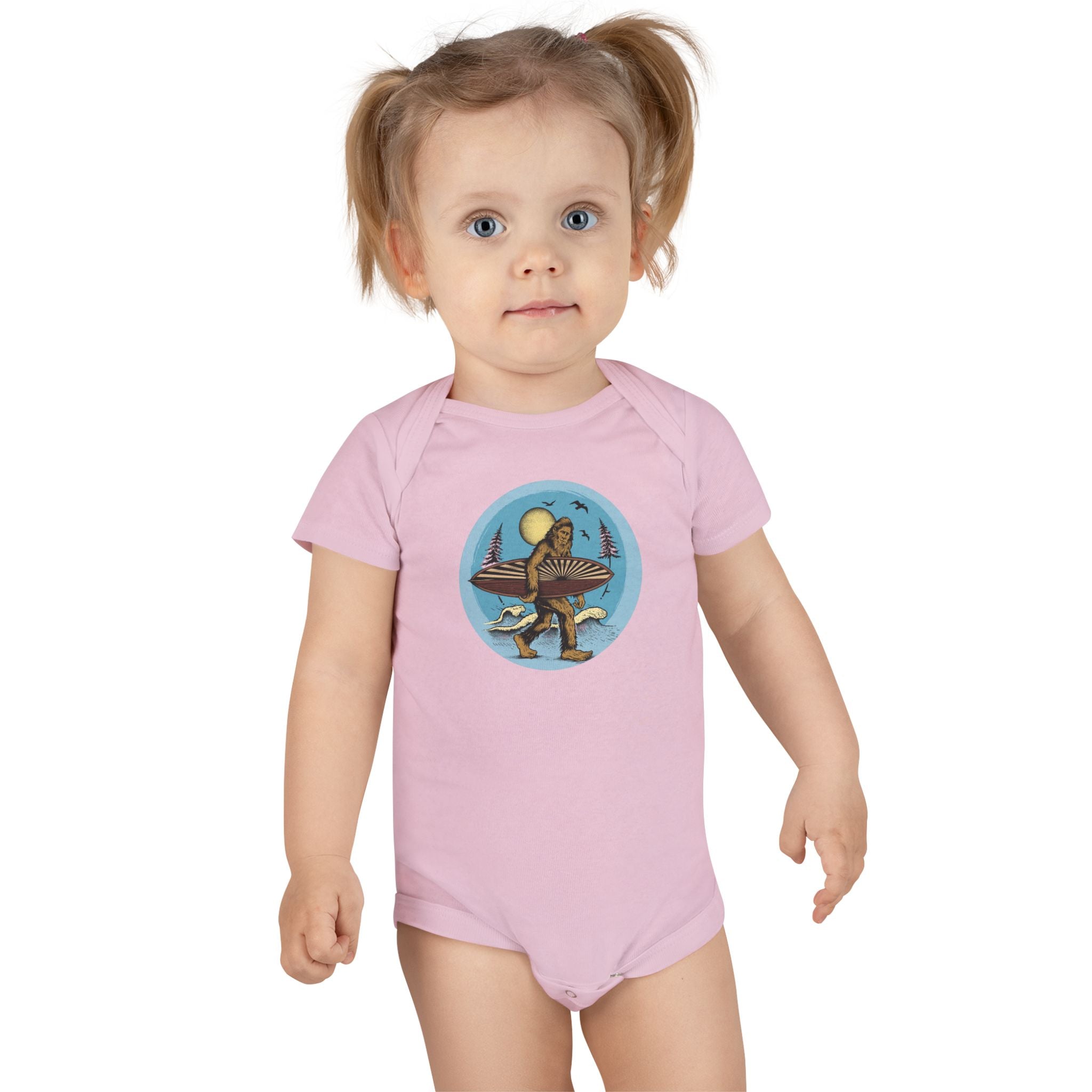 Ventana Surfsquatch by Thiago Bianchini baby cotton onesie image 16