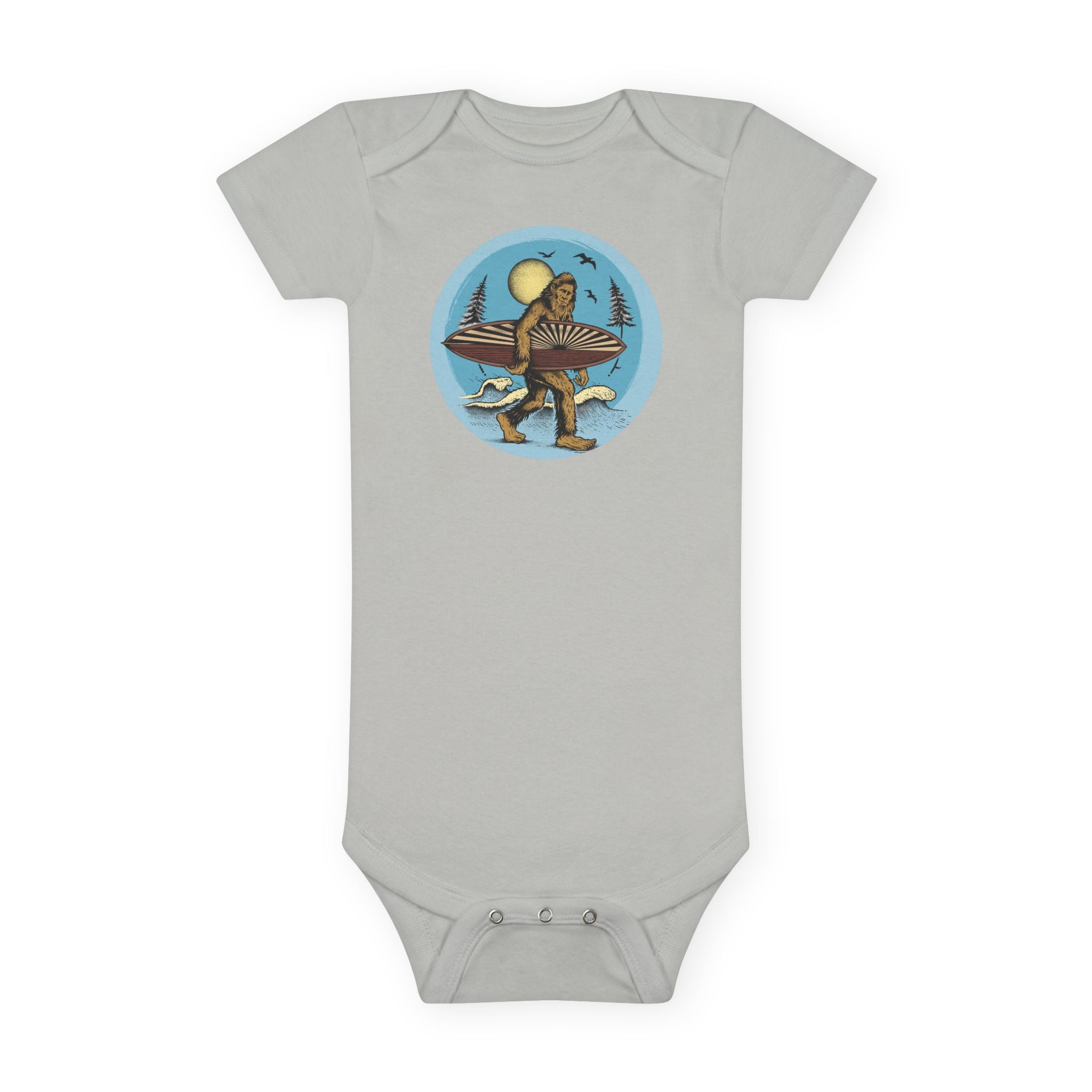 Ventana Surfsquatch by Thiago Bianchini baby cotton onesie image 4