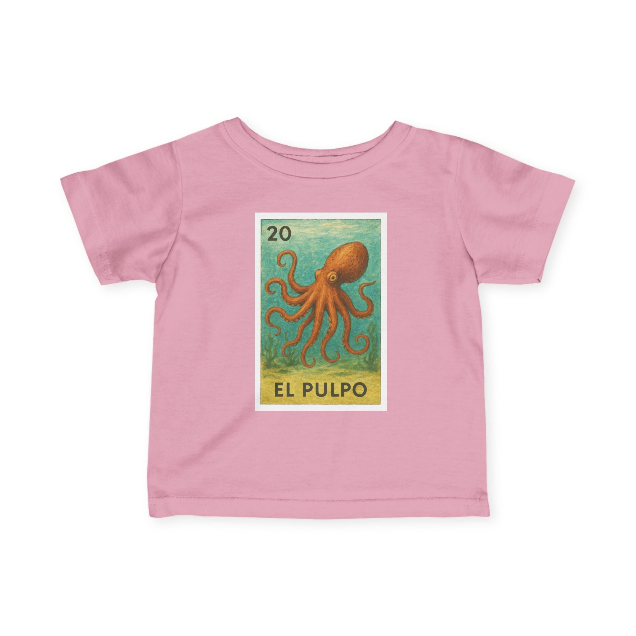 Octopus Lotería infant cotton t-shirt image 2