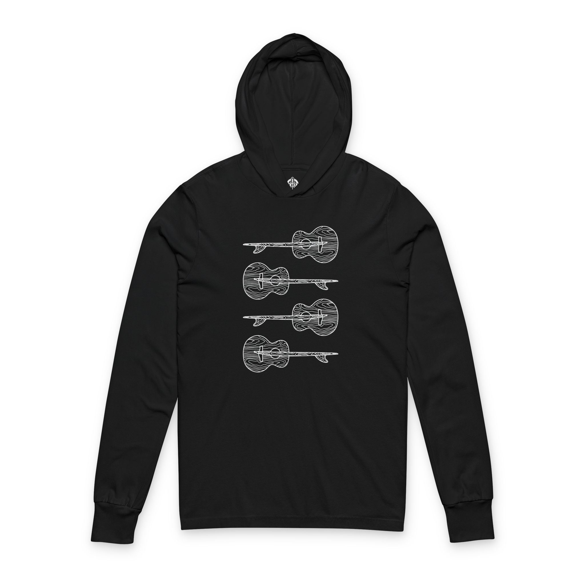 Ventana Santa Cruz Guitar Collab cotton hooded long sleeve t-shirt image 4