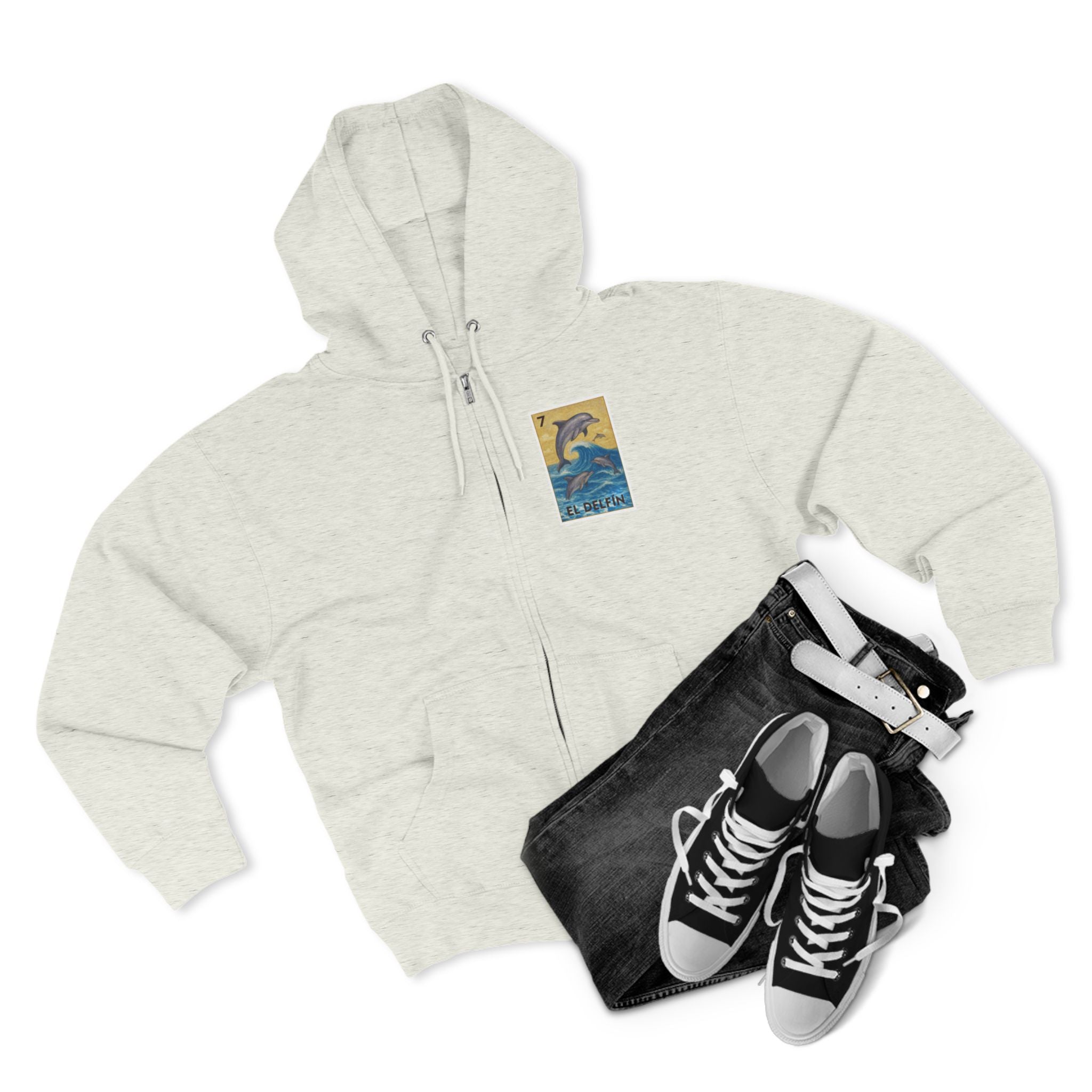 Dolphin Lotería Zip Hoodie