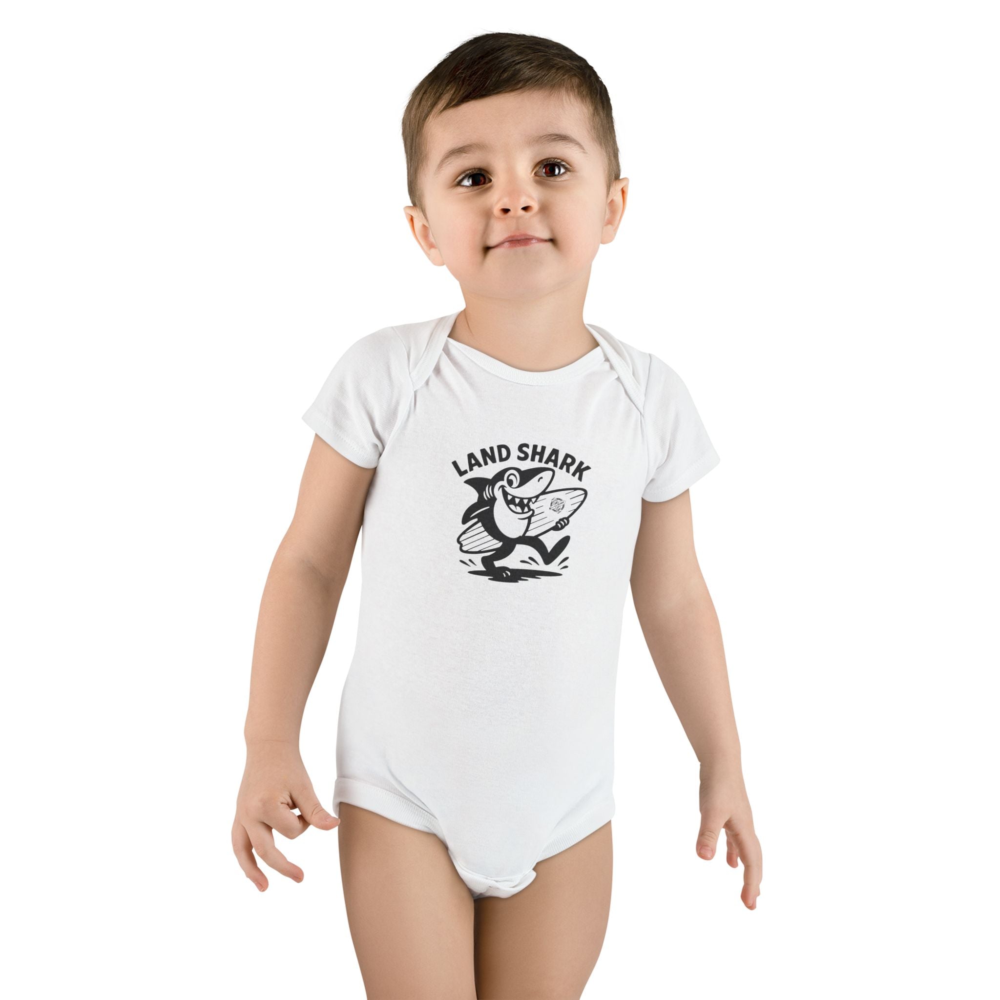 Land Shark - Baby Short Sleeve 100% Cotton Onesie