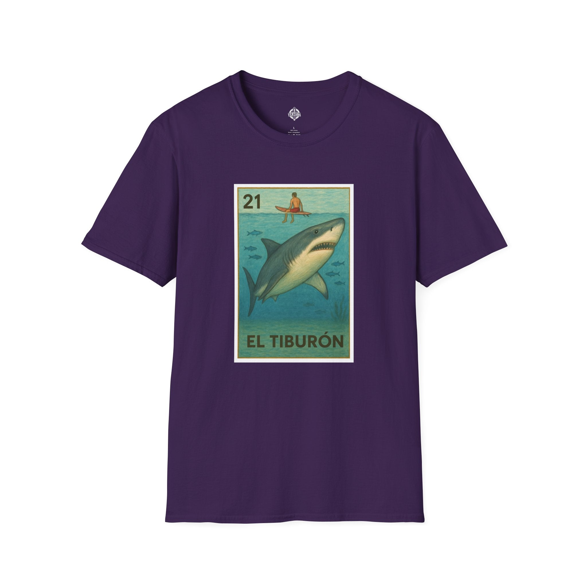 Shark Lotería cotton t-shirt image 14