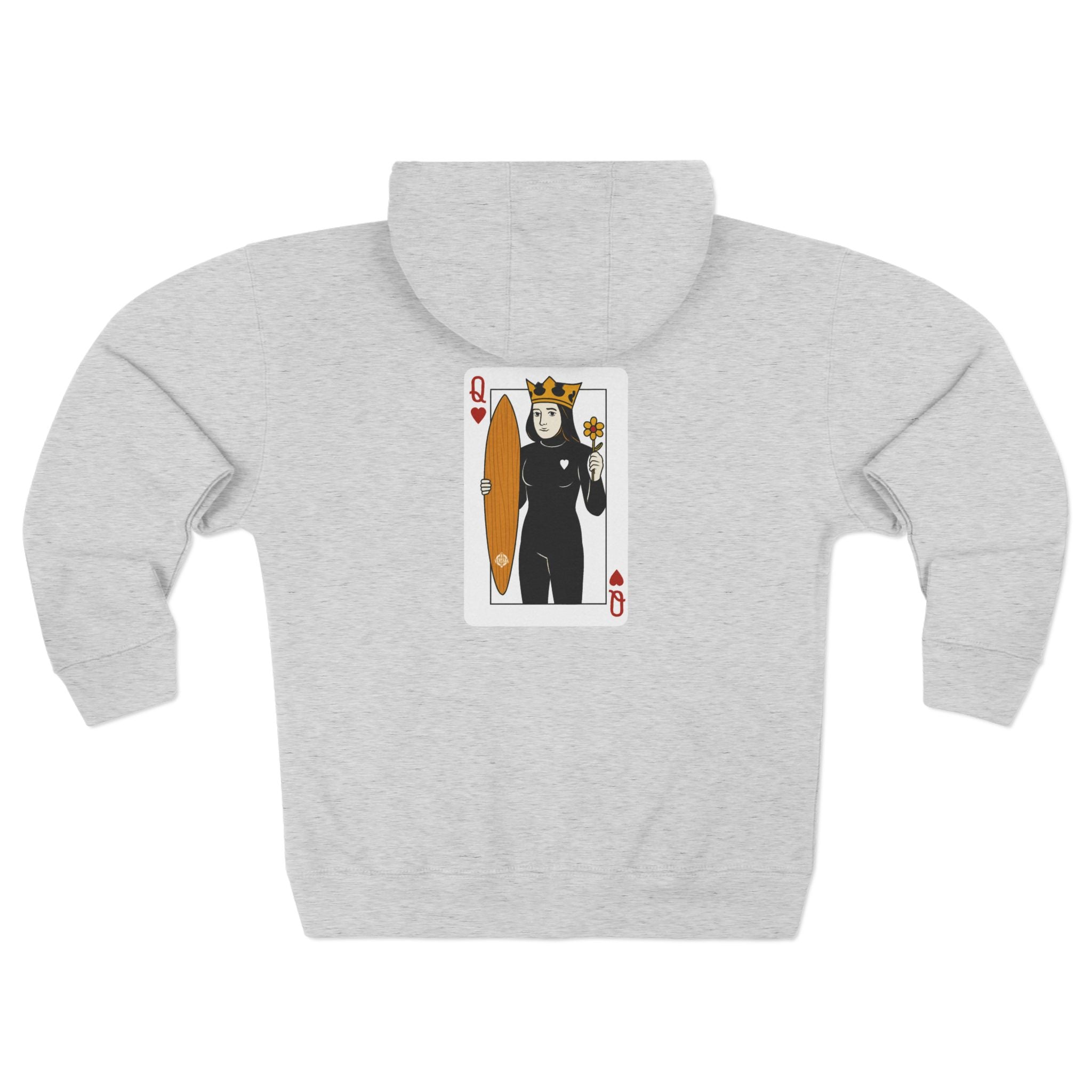 Queen of Hearts Surfer zip fleece hoodie image 10