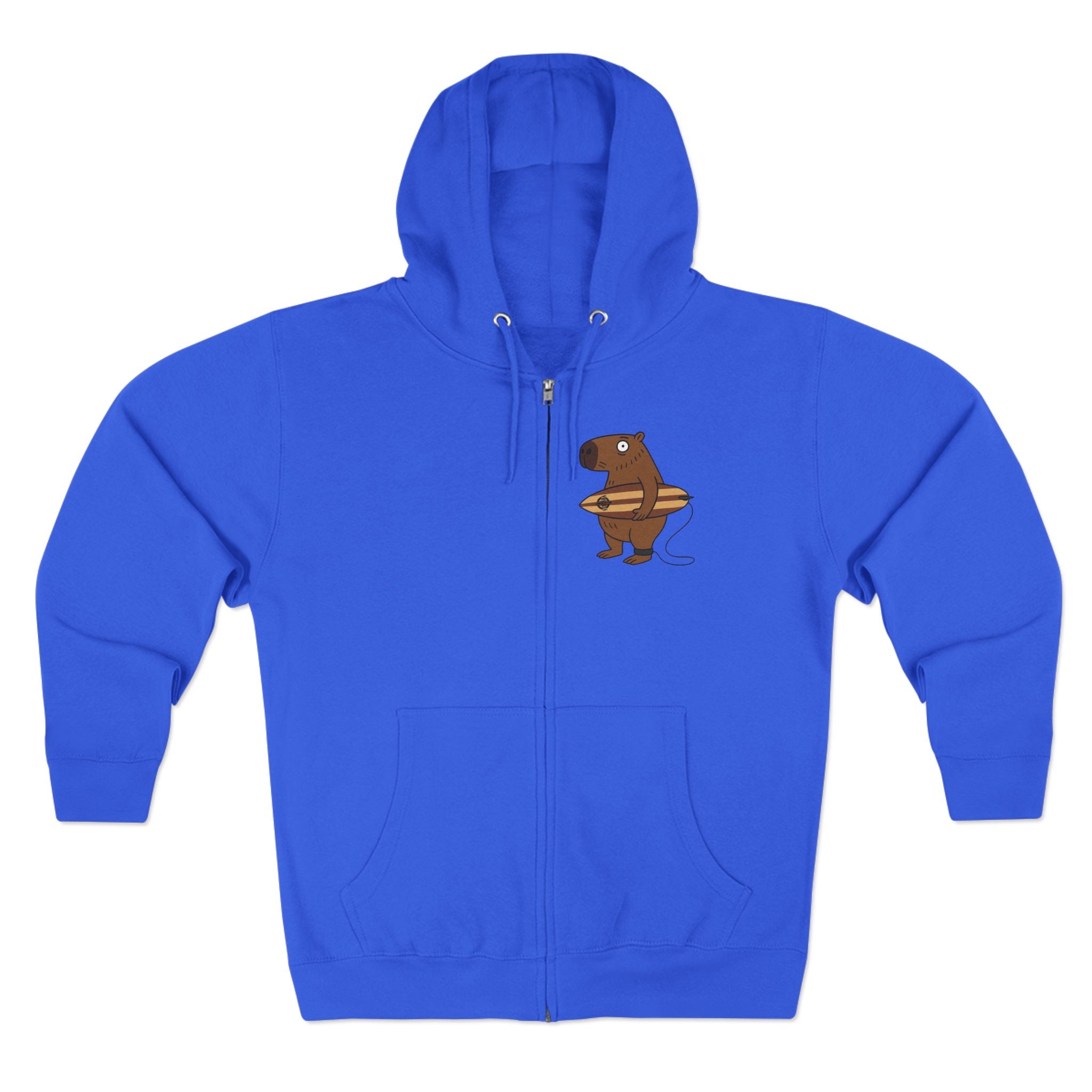 Capybara Surfer zip fleece hoodie image 6
