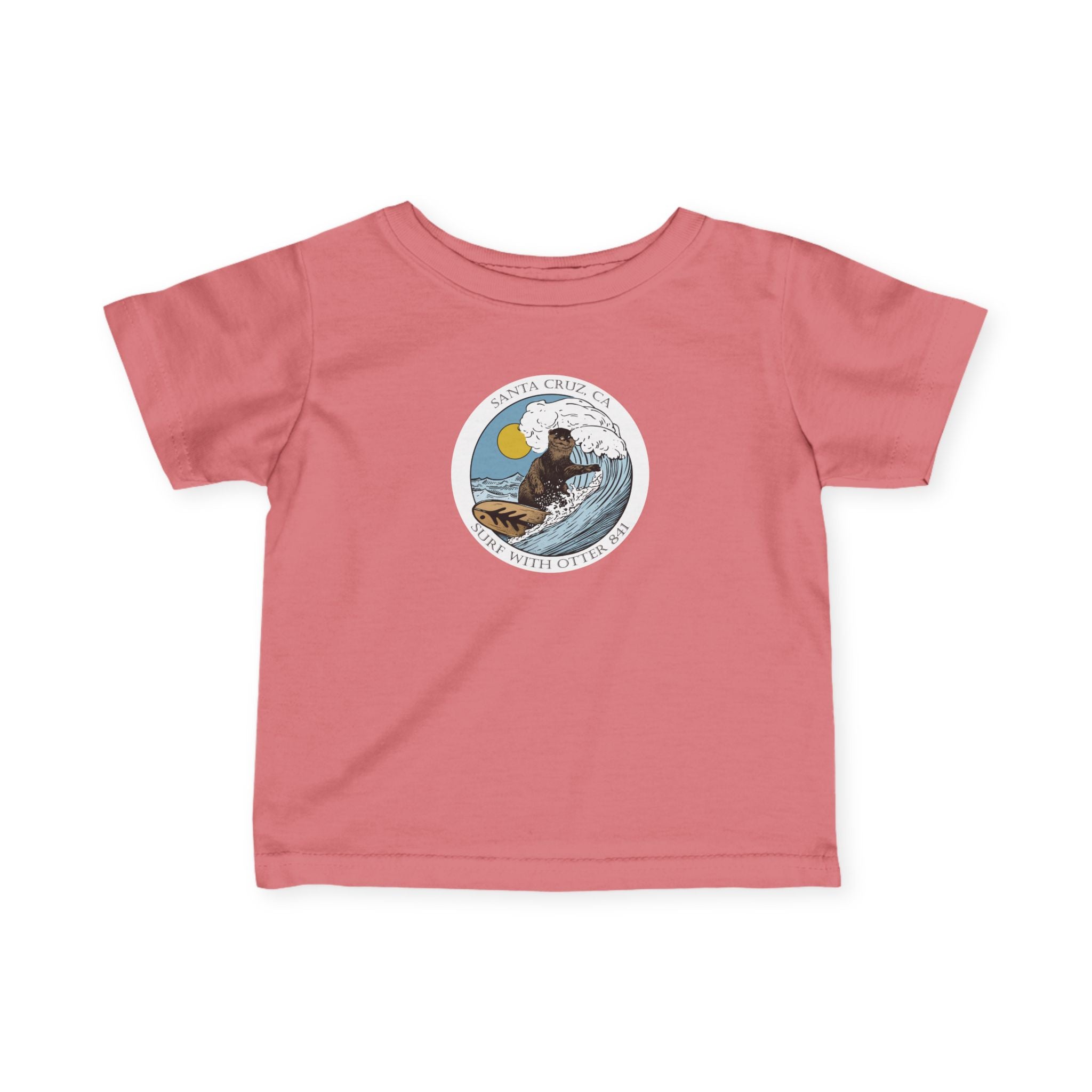 Surf with Otter 841 by Thiago Bianchini infant cotton t-shirt image 17