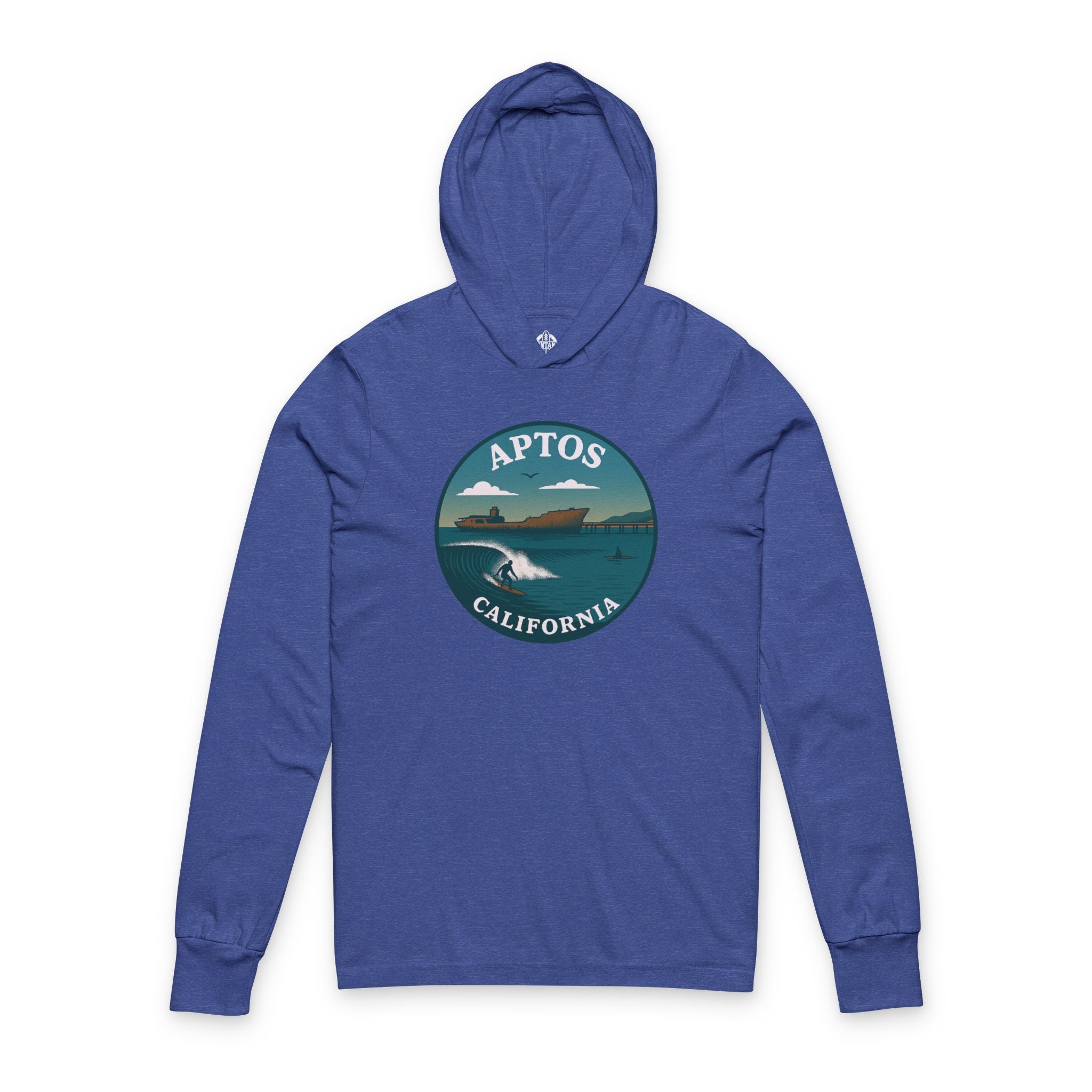 Aptos California Classic cotton hooded long sleeve t-shirt image 5