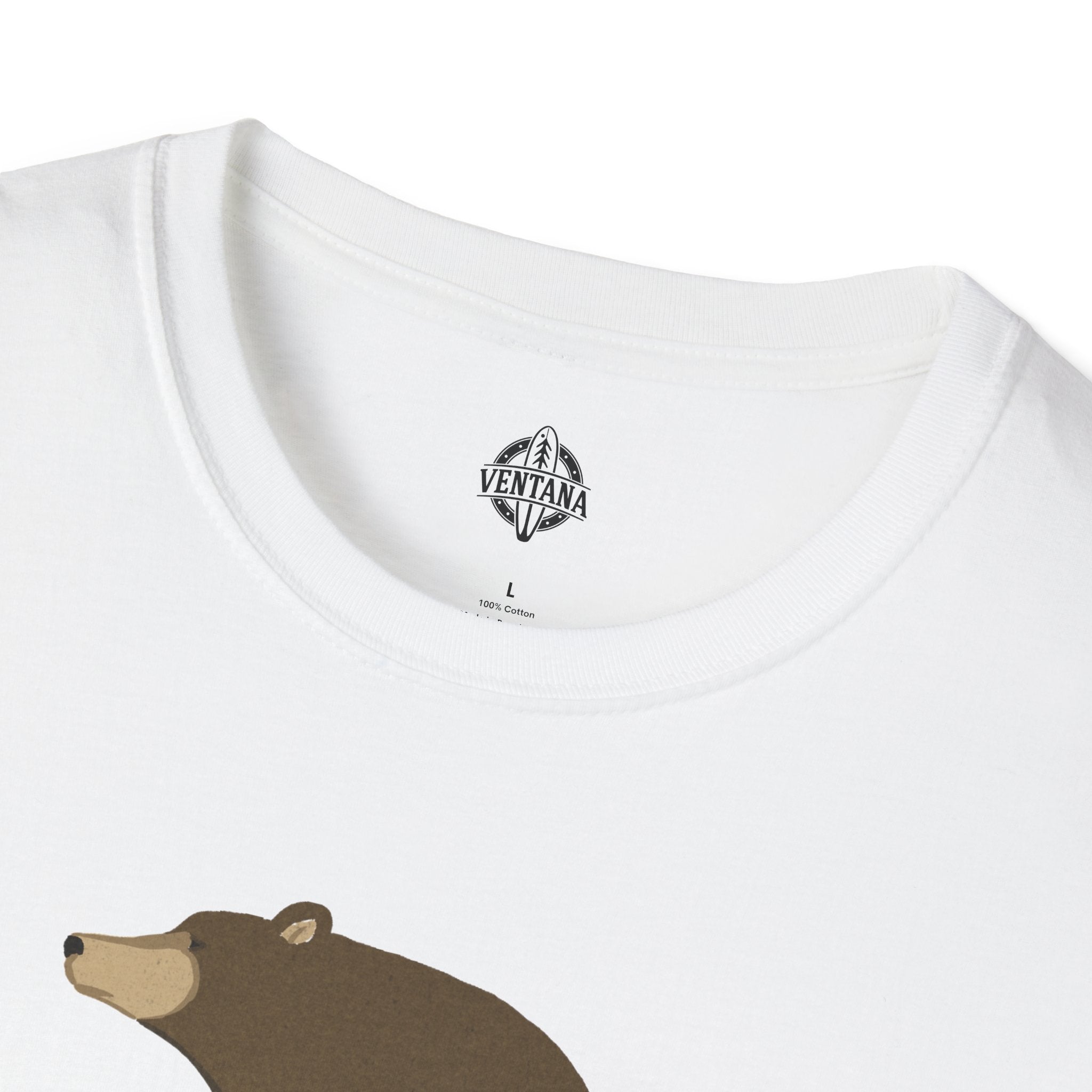 Surfing Grizzly Bear by Fabian Lavater cotton t-shirt image 18