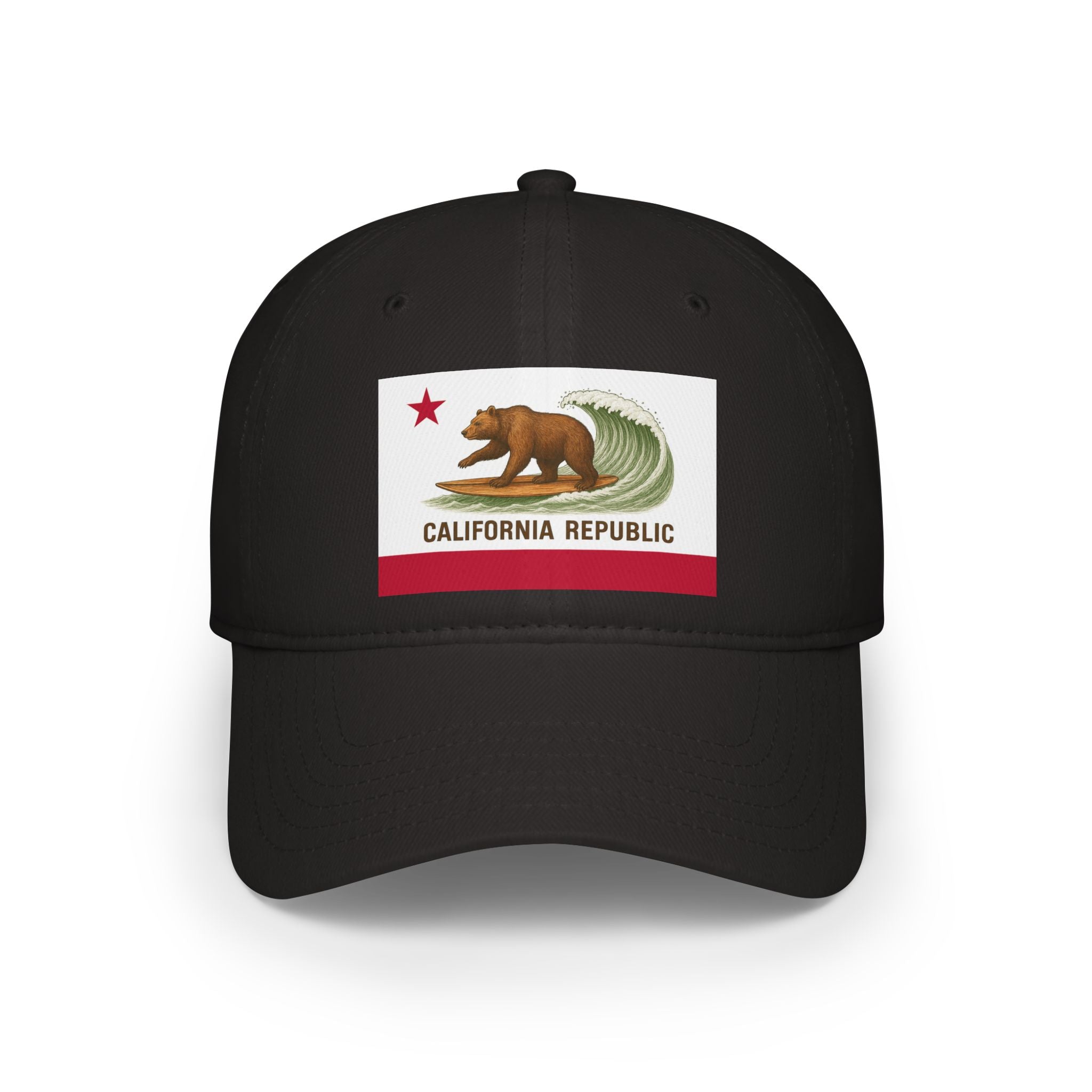California Surfing Bear Flag Unisex - 100% Cotton Baseball Cap