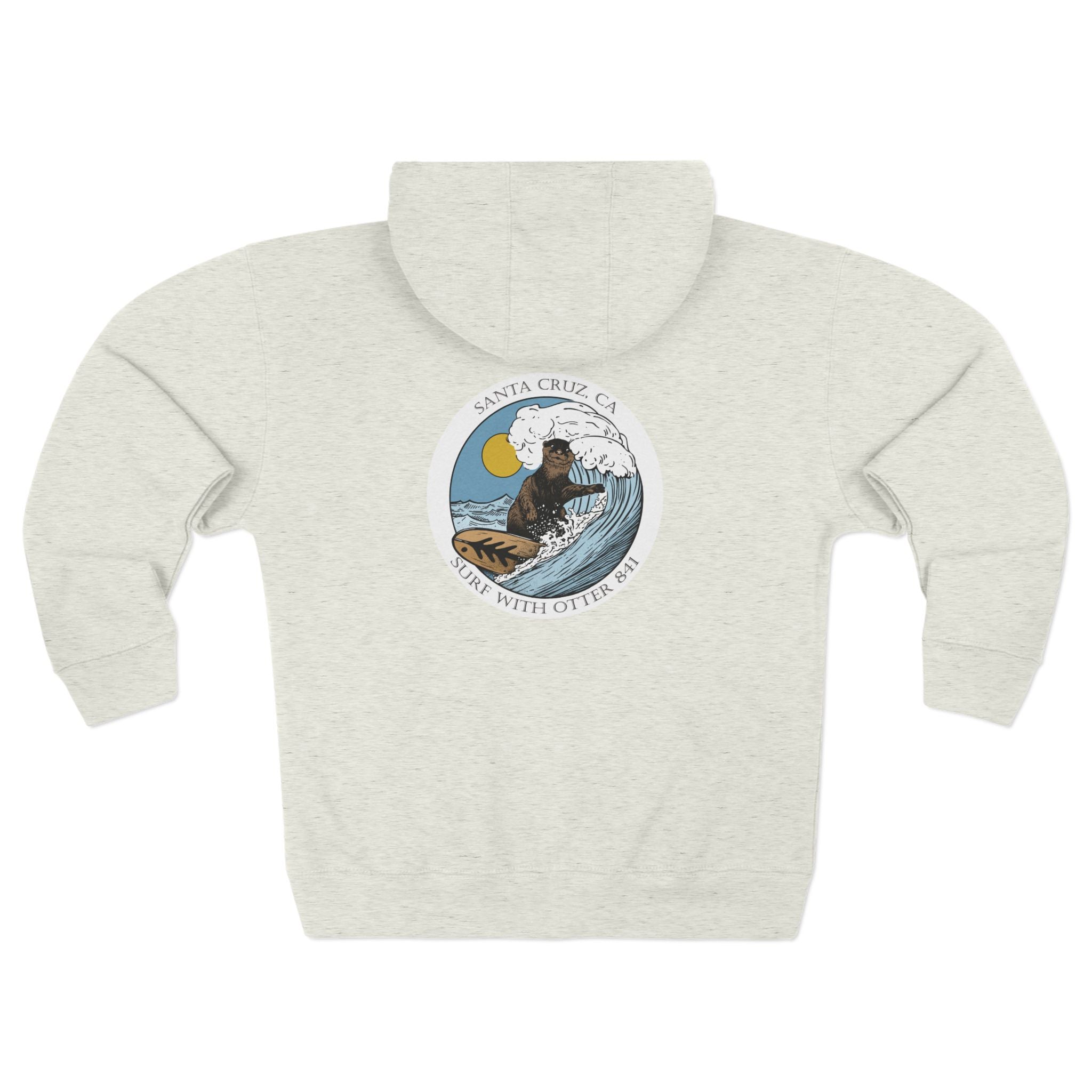 Surf with Otter 841 Zip Hoodie