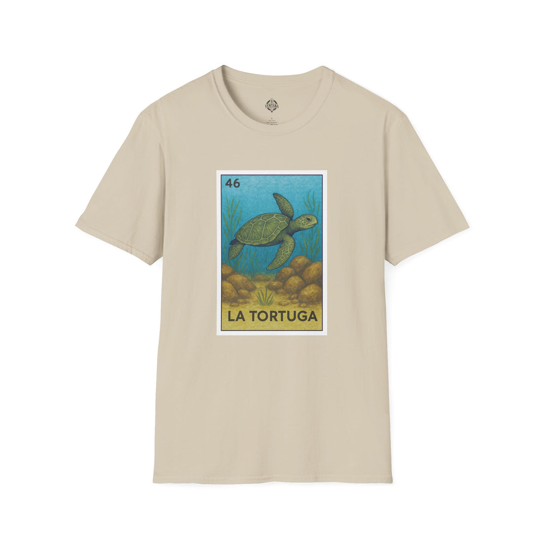 Turtle Lotería Unisex - Soft Style U.S. Cotton T-Shirt (La Tortuga)