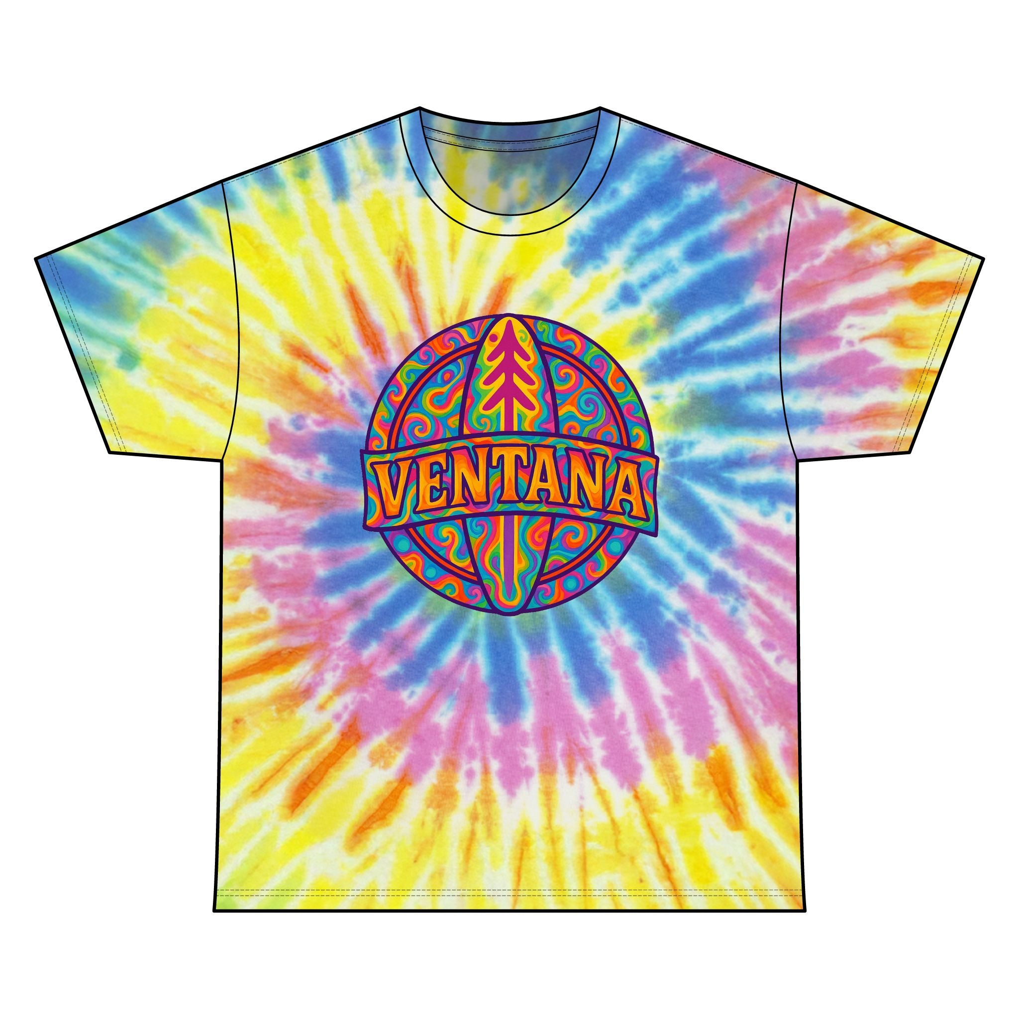 Ventana Psychedelic Treefish Logo cotton t-shirt image 3