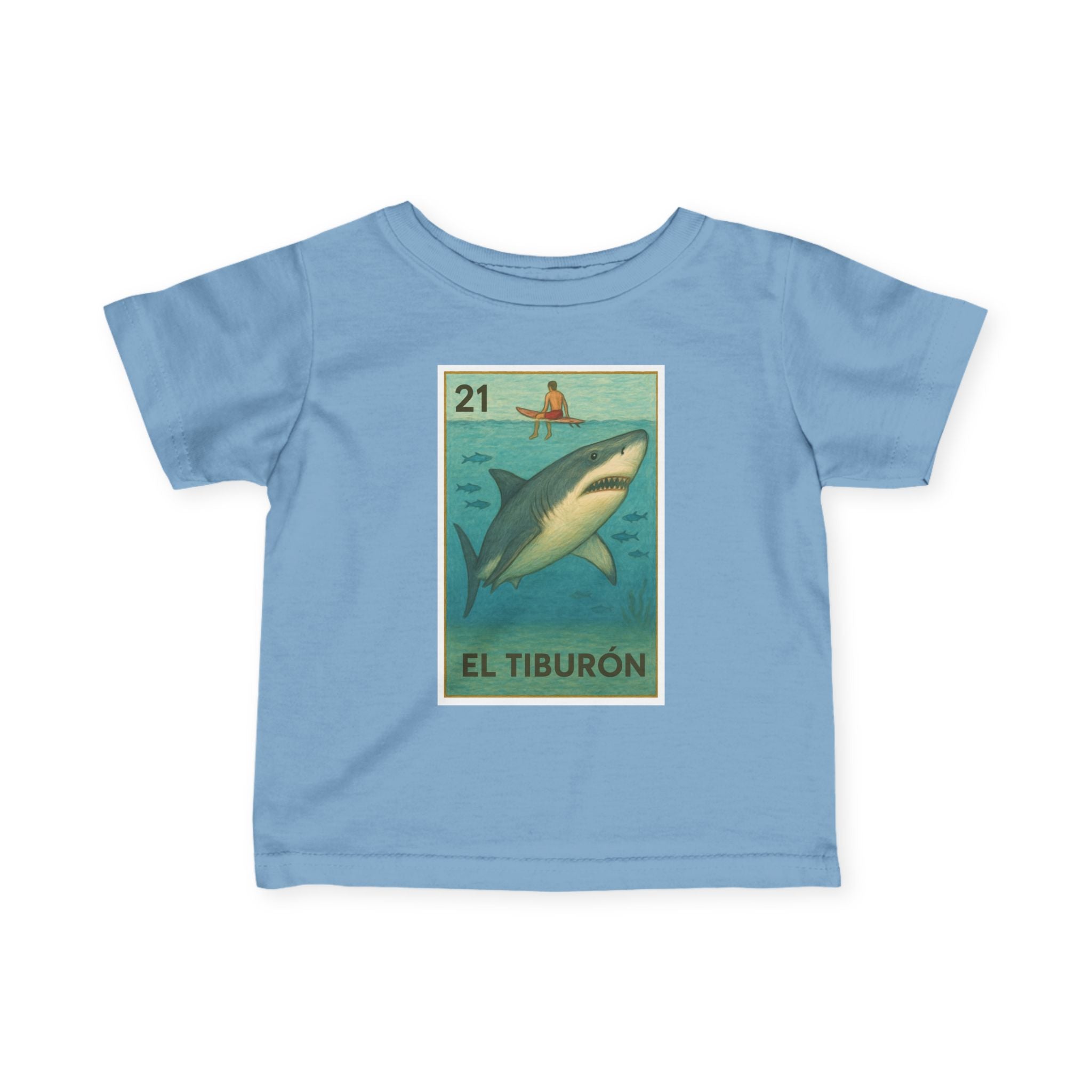 Shark Lotería infant cotton t-shirt image 1