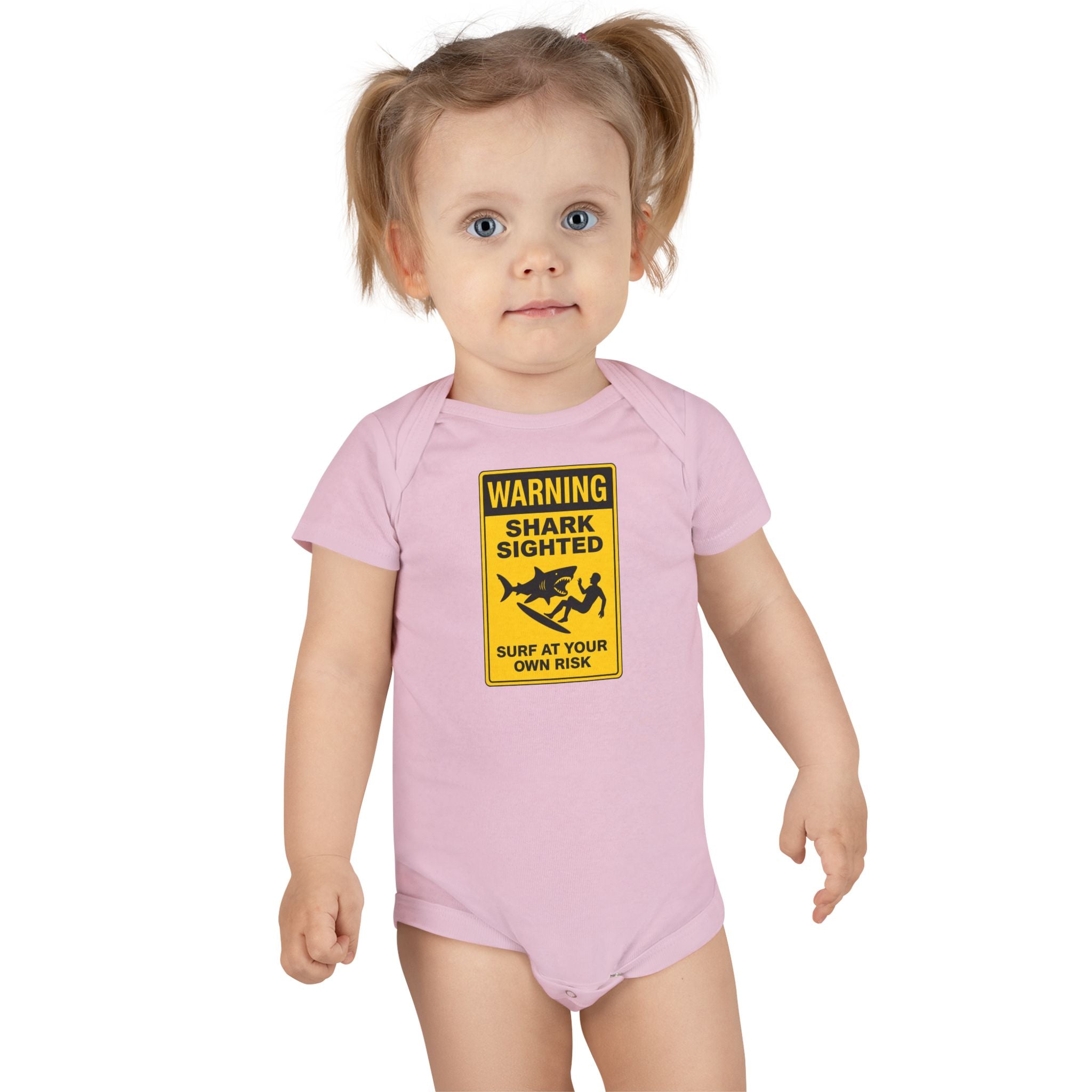 Shark Sighted baby cotton onesie image 16
