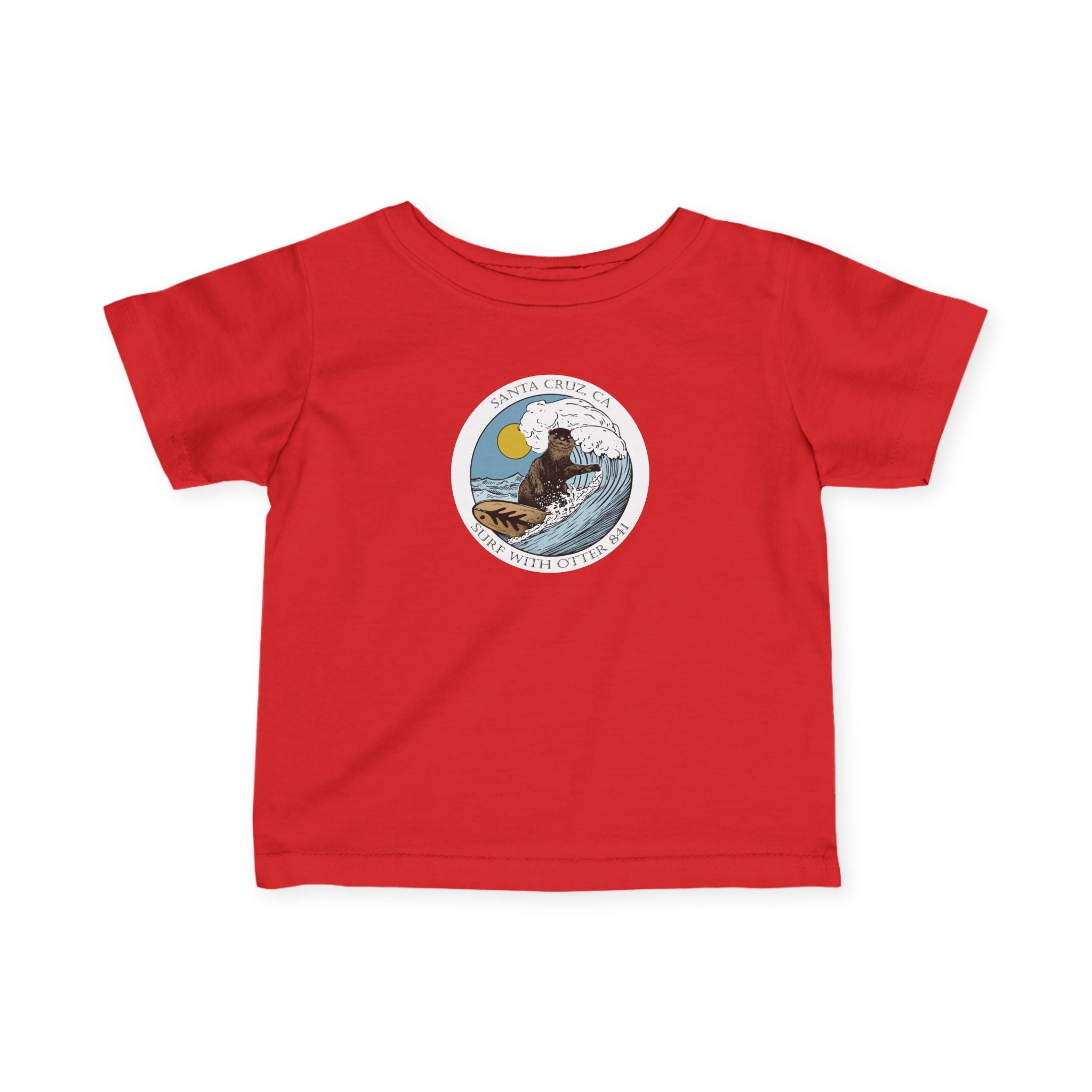 Surf with Otter 841 by Thiago Bianchini infant cotton t-shirt image 16
