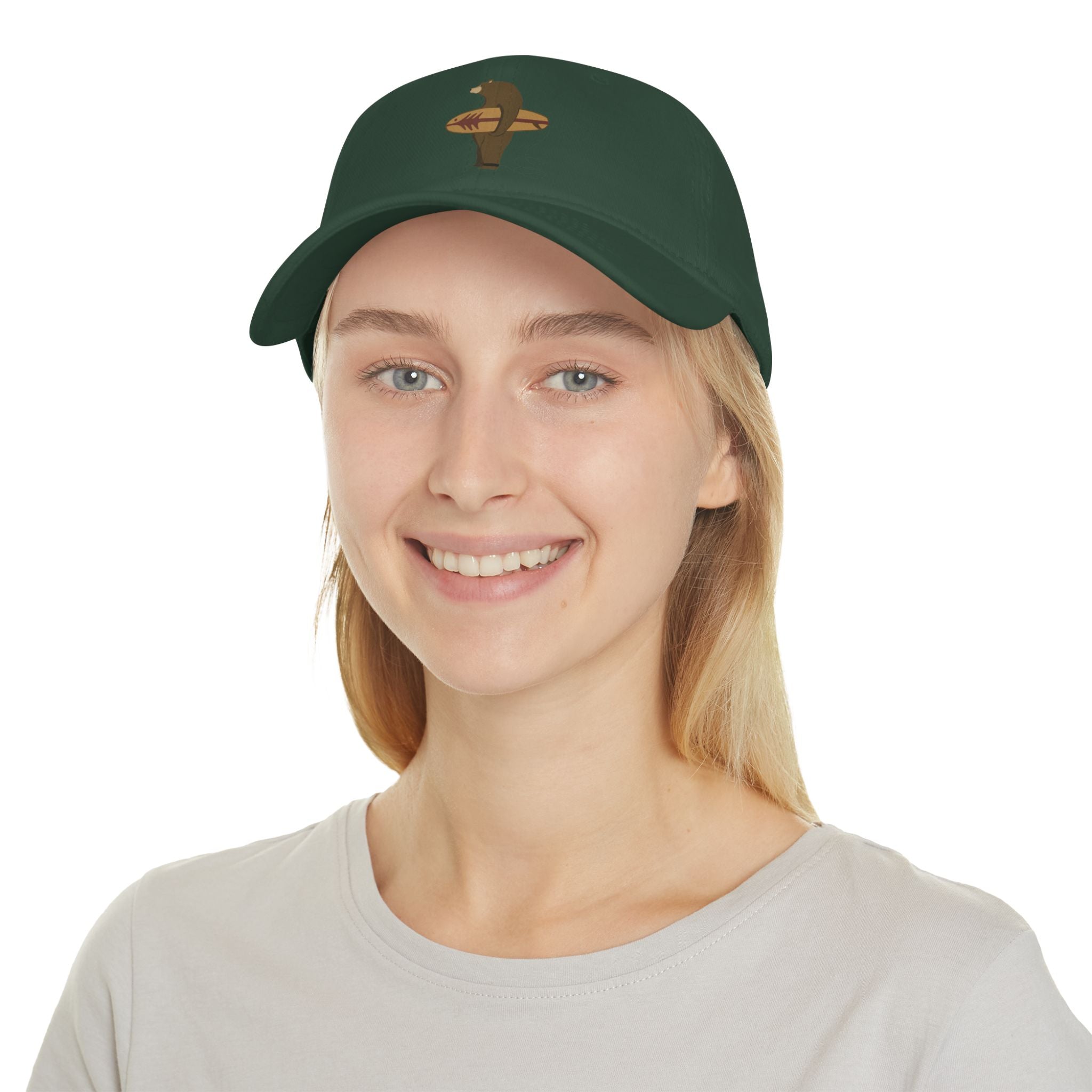 Surfing Grizzly Bear Baseball Cap
