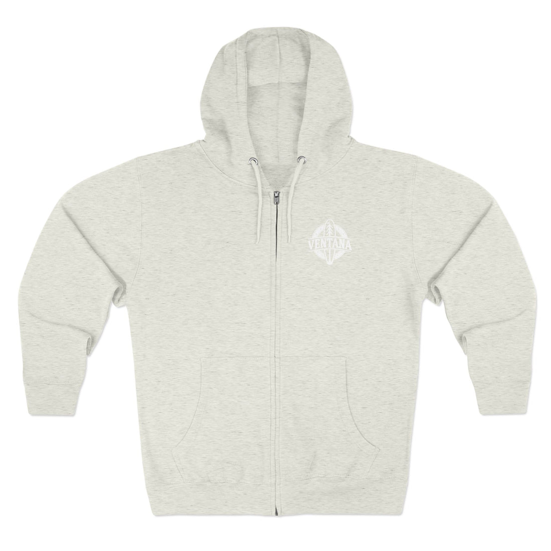 Ventana Treefish Logo Unisex - Zip Cotton Blend Fleece Hoodie