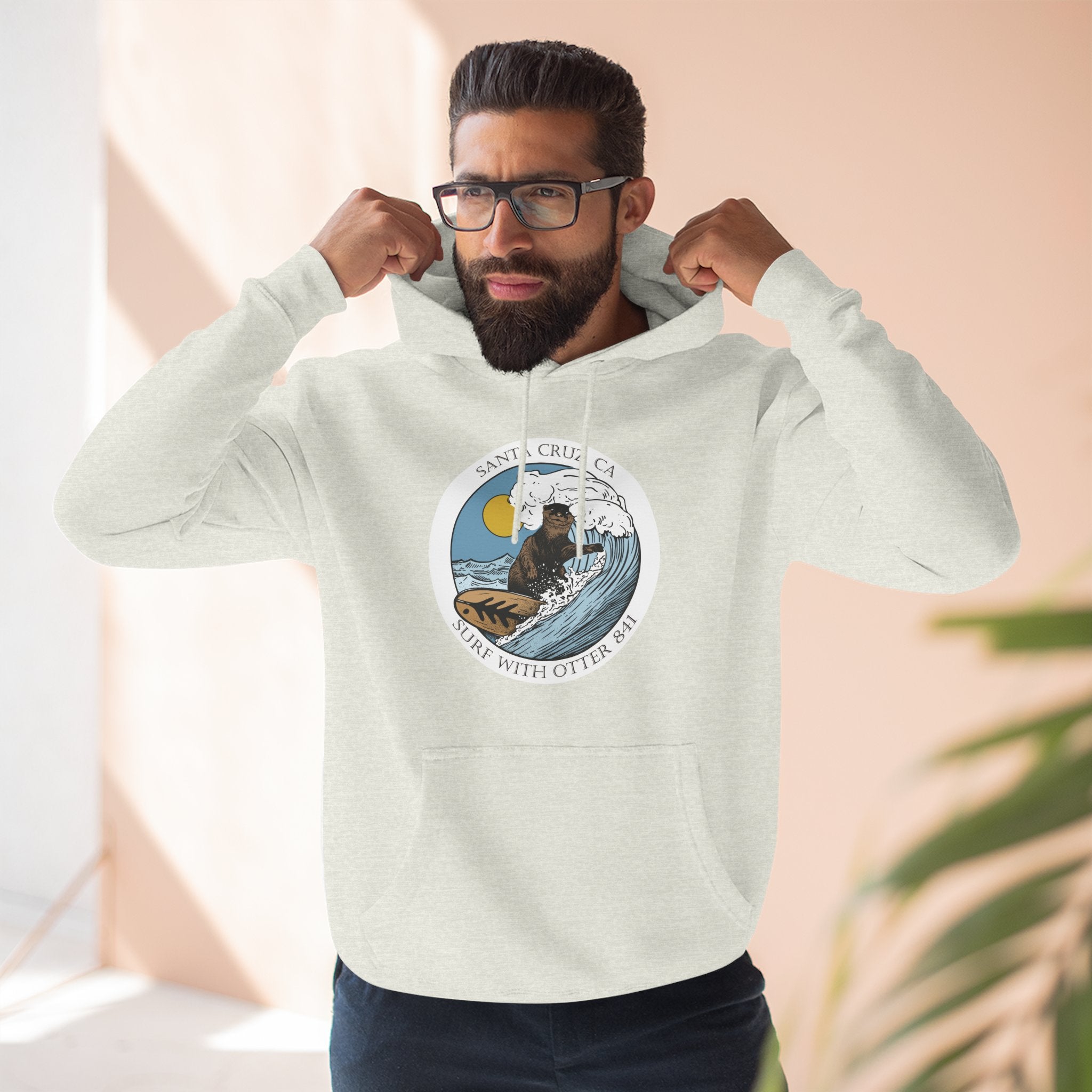 Surf with Otter 841 Fleece Hoodie