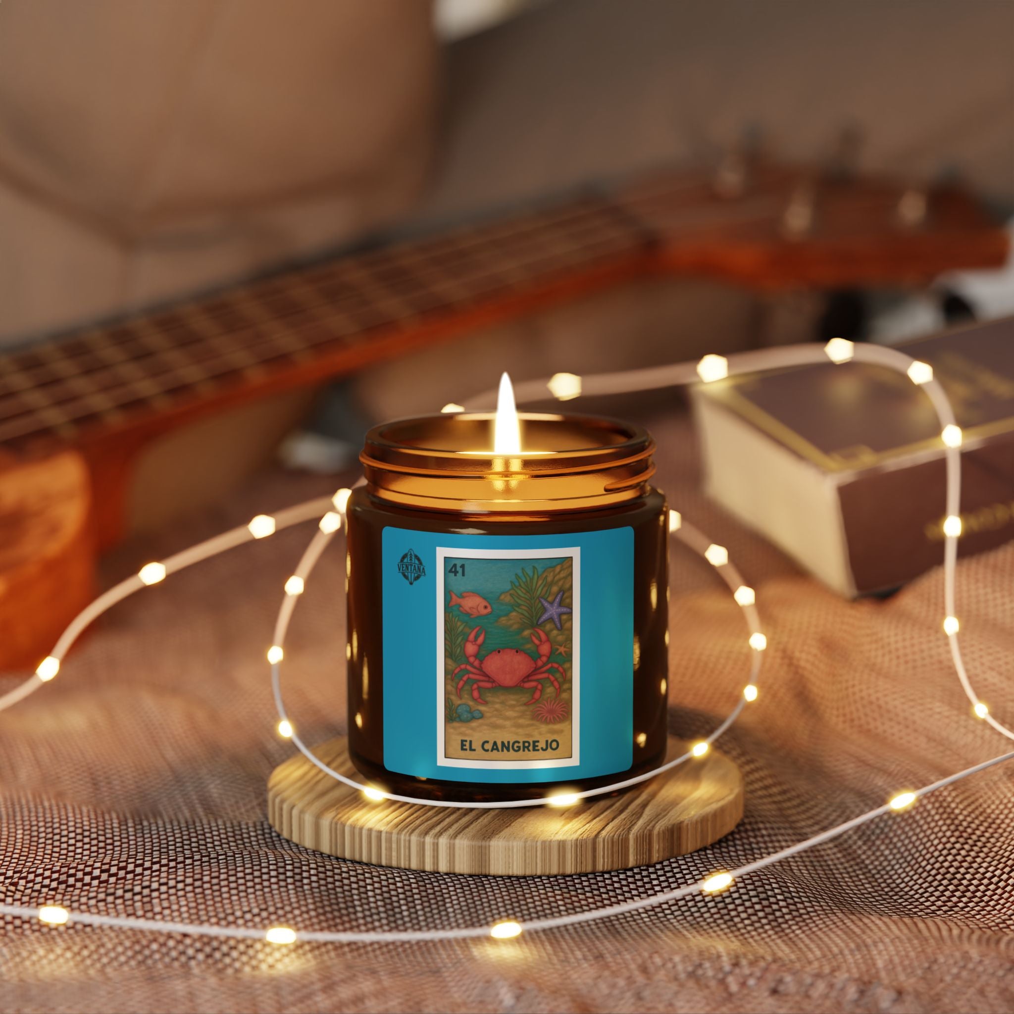 Crab Lotería - Scented Soy Candle (El Cangrejo)