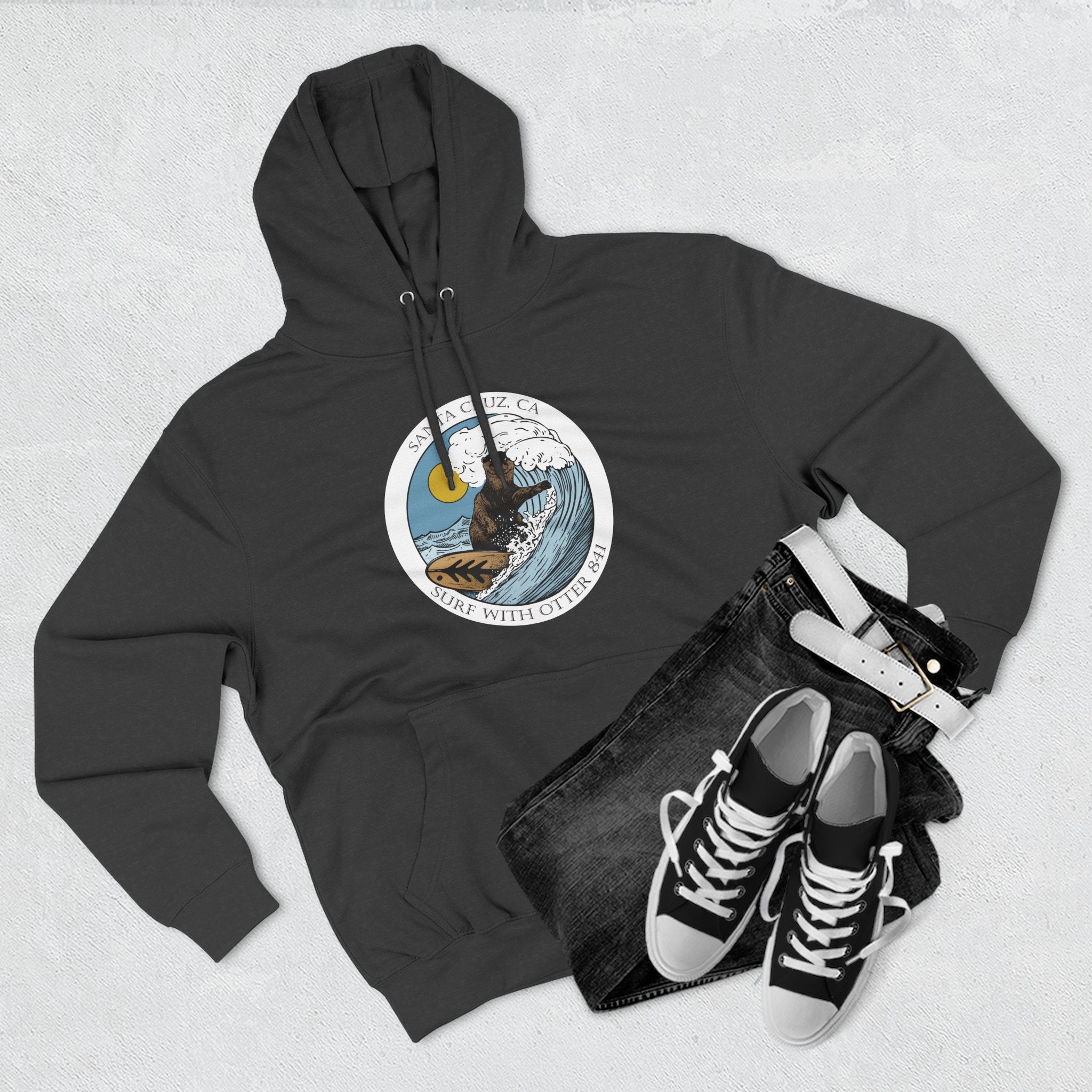 Surf with Otter 841 Fleece Hoodie