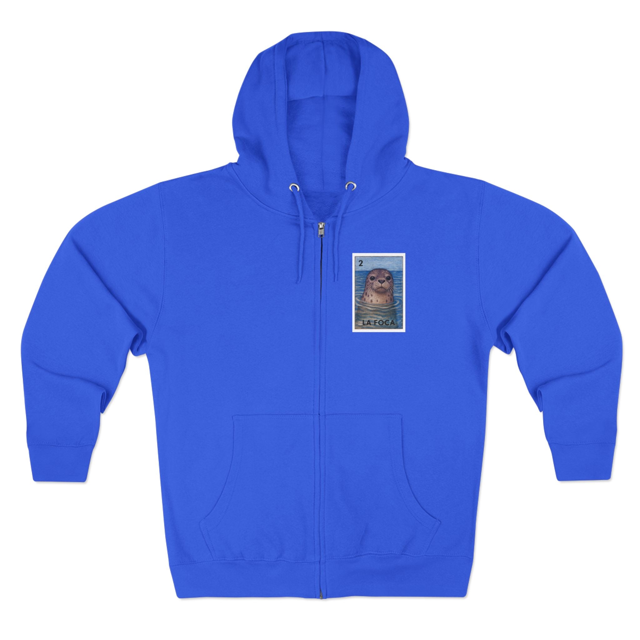 Seal Lotería zip fleece hoodie image 6