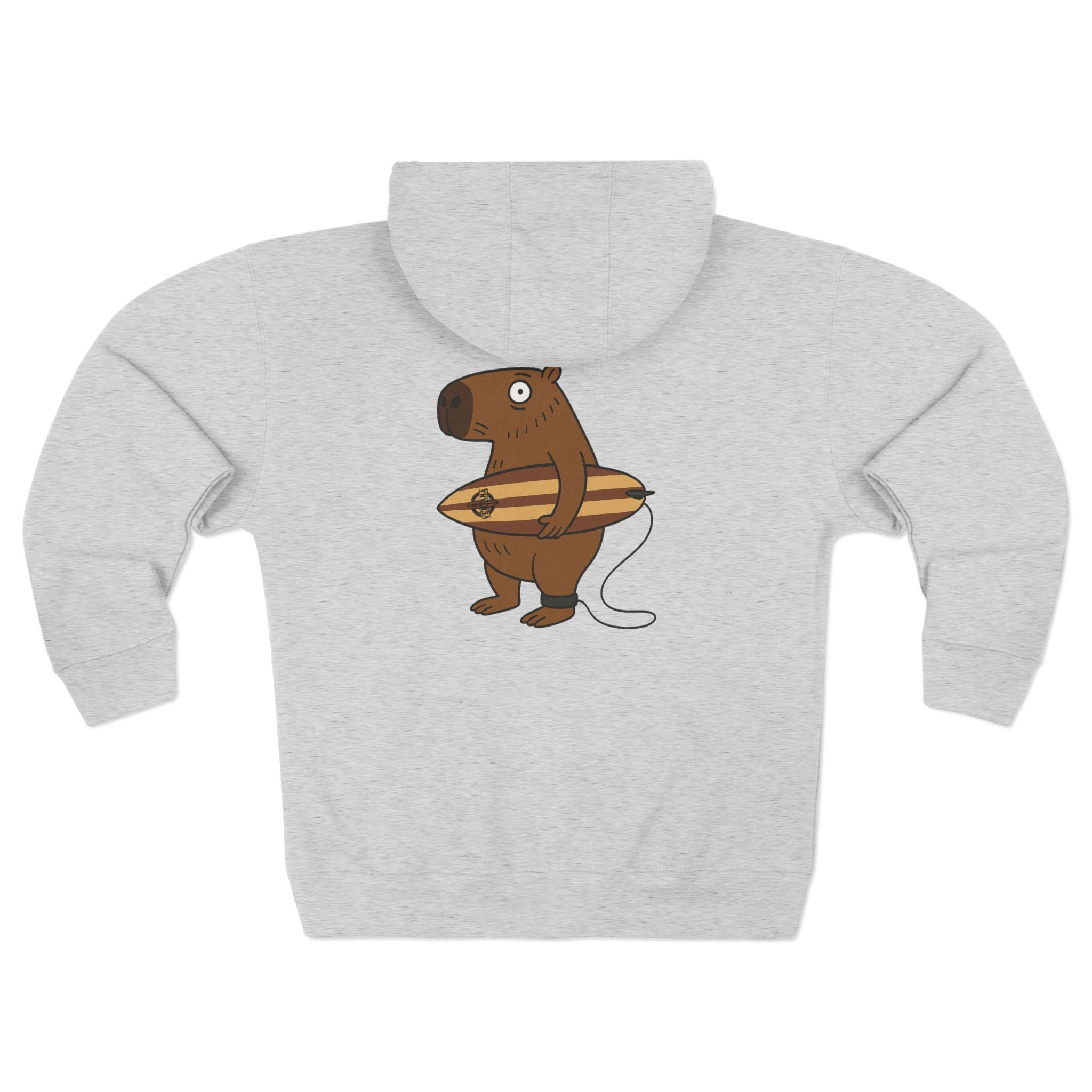 Capybara Surfer zip fleece hoodie image 7