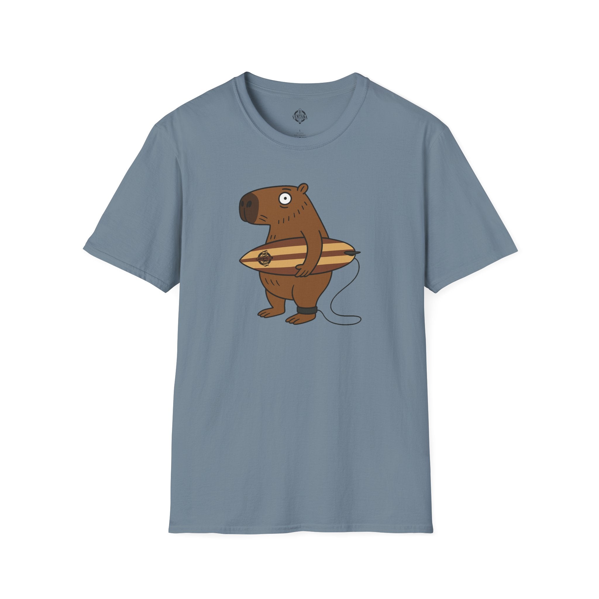 Capybara Surfer Unisex - Soft Style U.S. Cotton T-Shirt