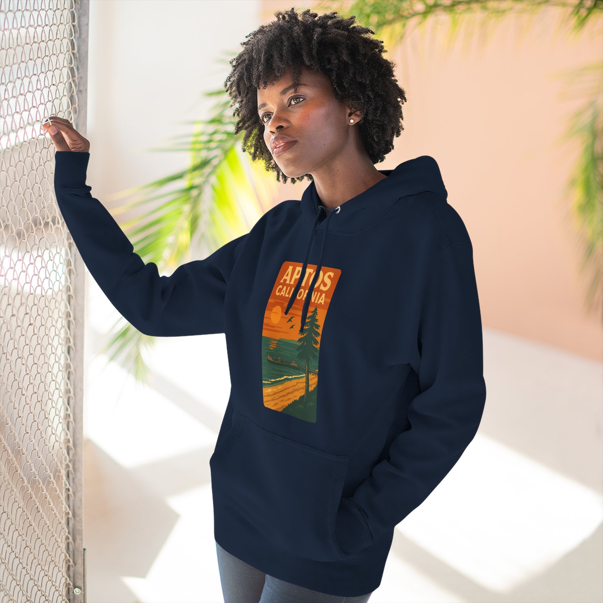 Aptos California Sunset Unisex - Pull-Over Cotton Blend Fleece Hoodie