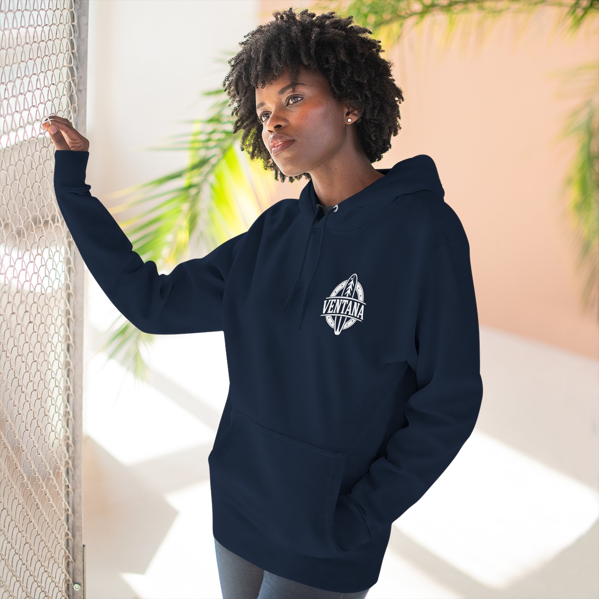 Ventana Treefish Logo - Pull-Over Cotton Blend Fleece Hoodie