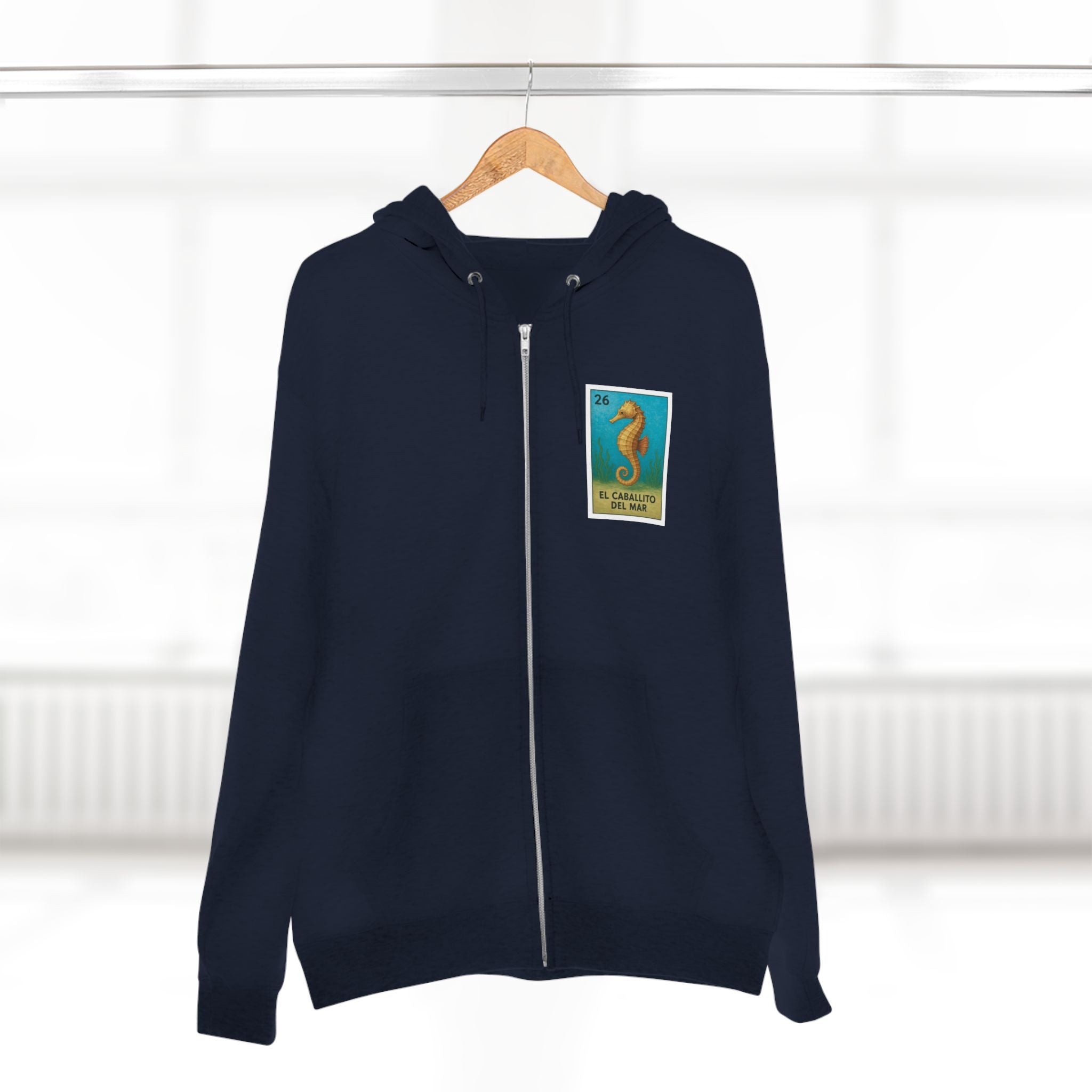 Seahorse Lotería Zip Hoodie