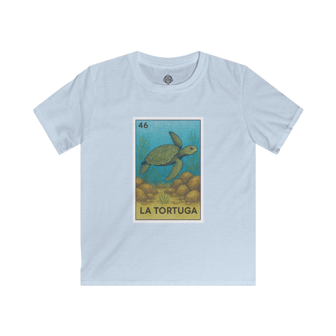 Turtle Lotería Kids - Soft Style U.S. Cotton T-Shirt (La Tortuga)