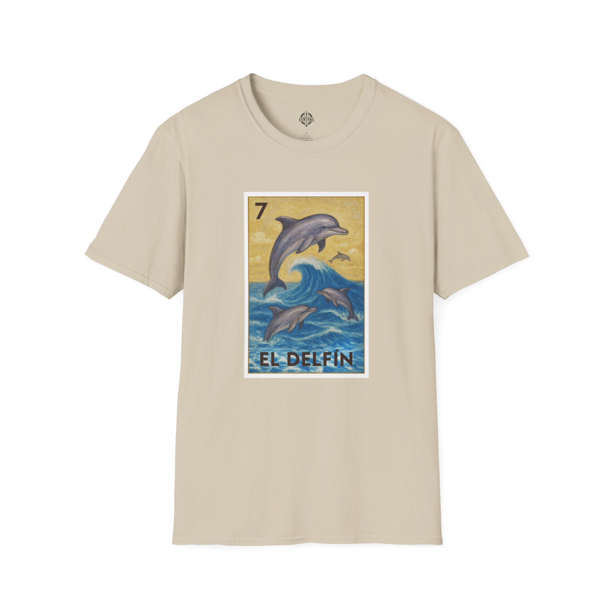 Dolphin Lotería cotton t-shirt image 2