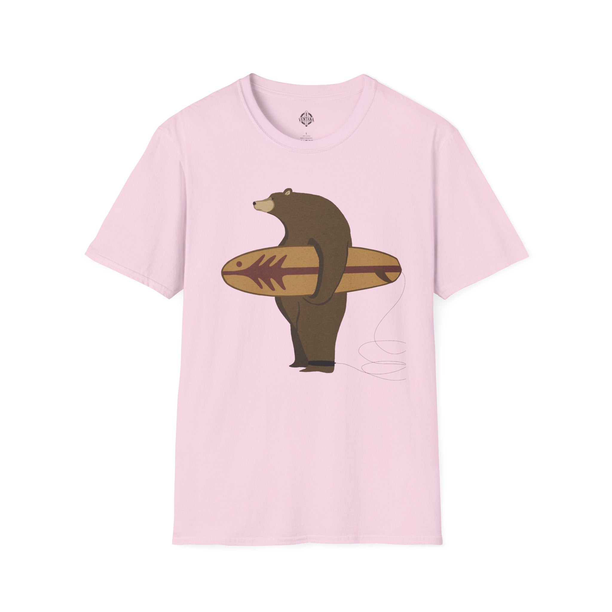 Surfing Grizzly Bear by Fabian Lavater cotton t-shirt image 15