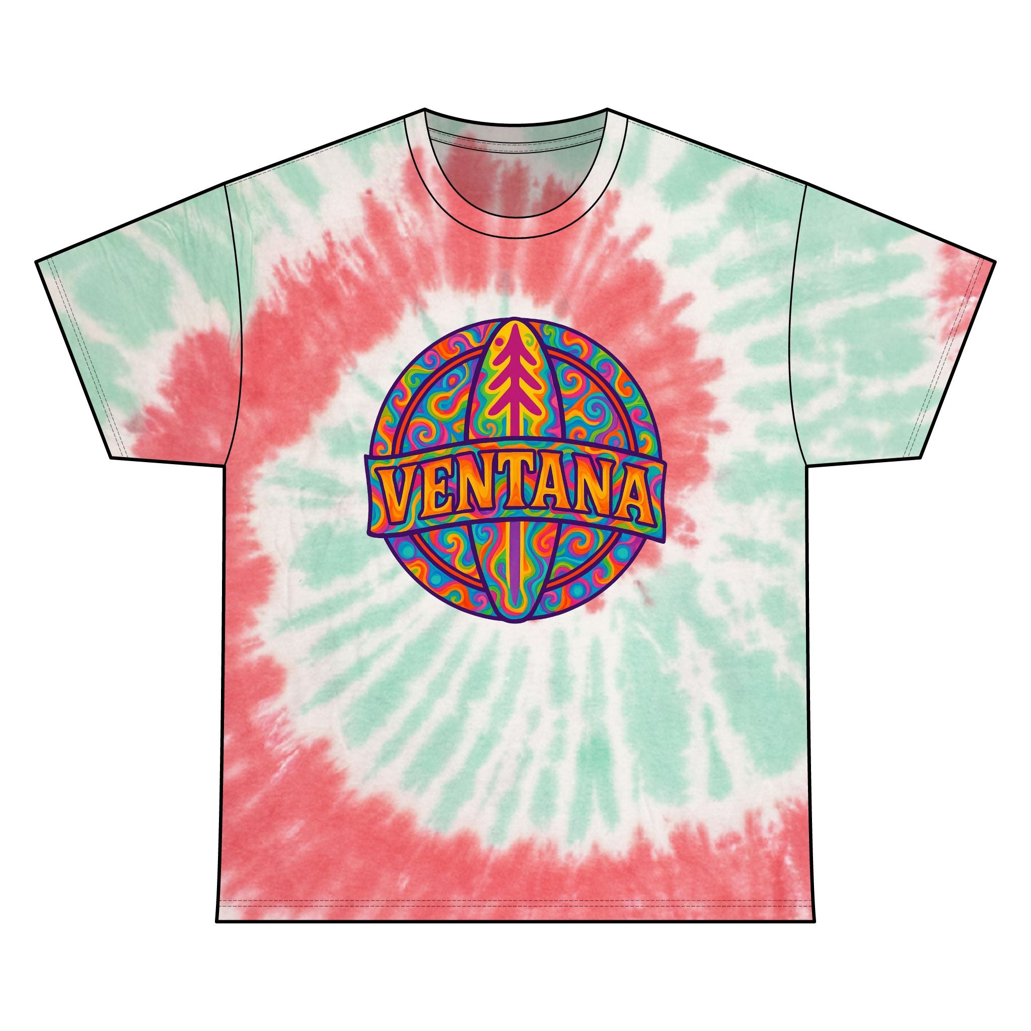 Ventana Psychedelic Treefish Logo cotton t-shirt image 2