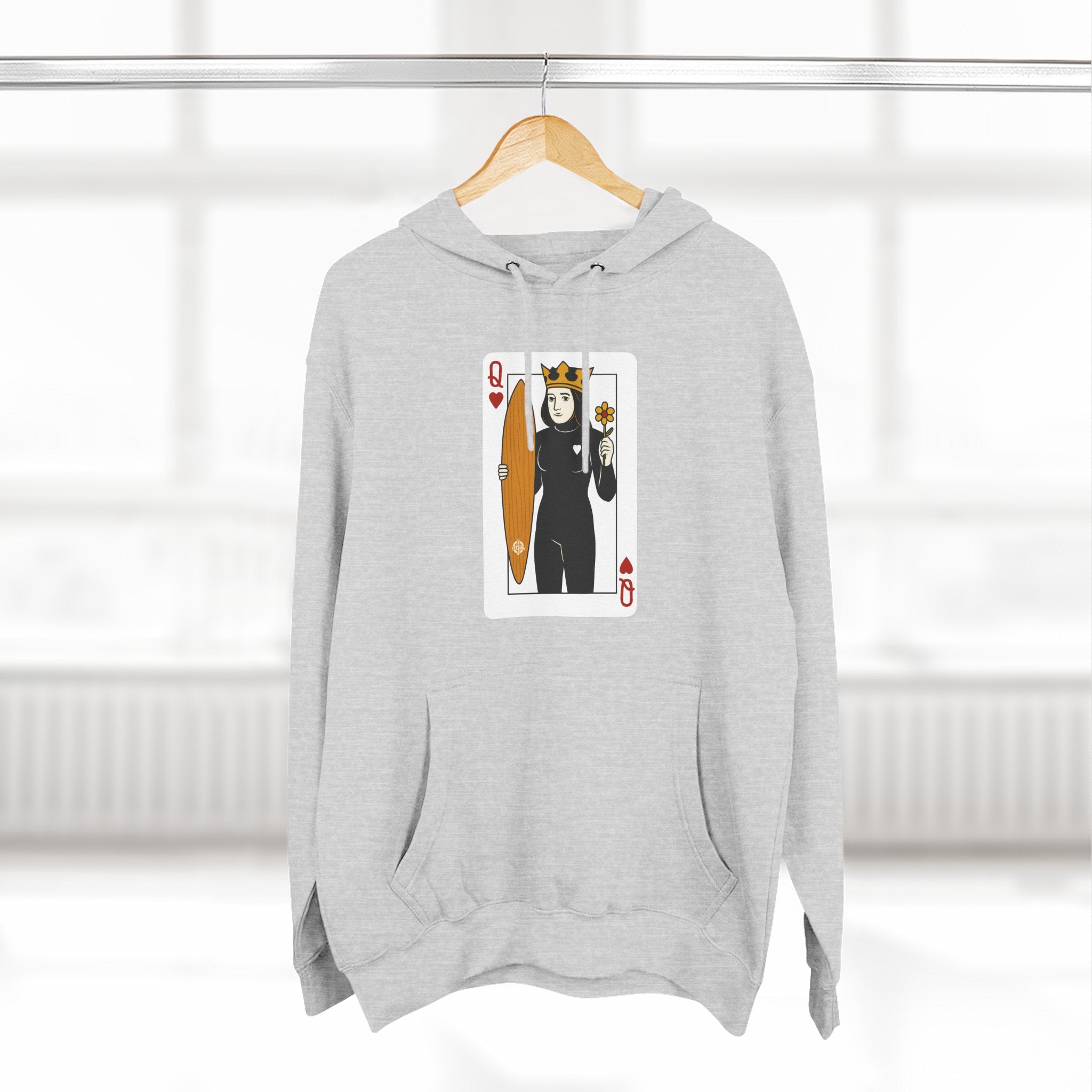 Queen of Hearts Surfer fleece hoodie image 19