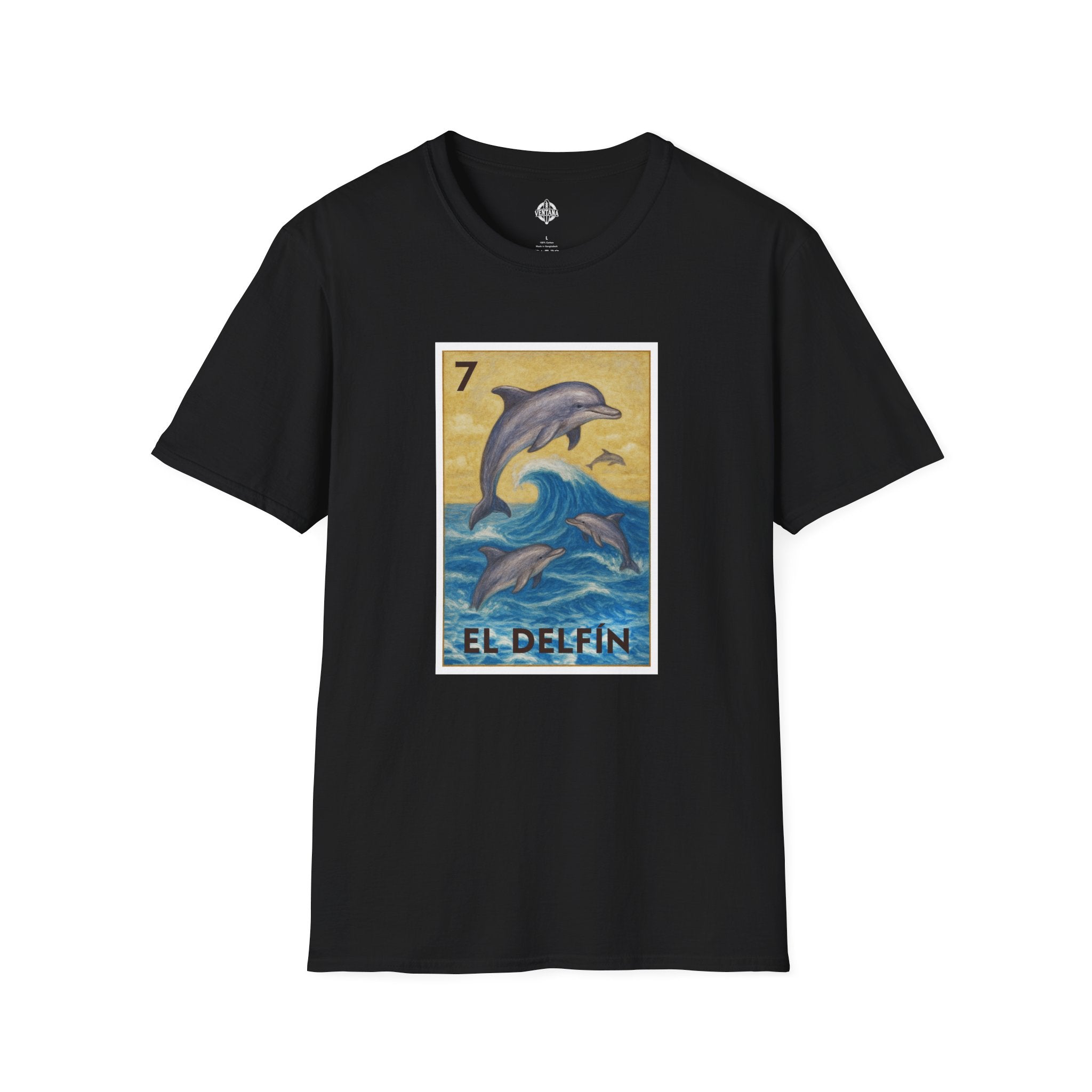 Dolphin Lotería cotton t-shirt image 4