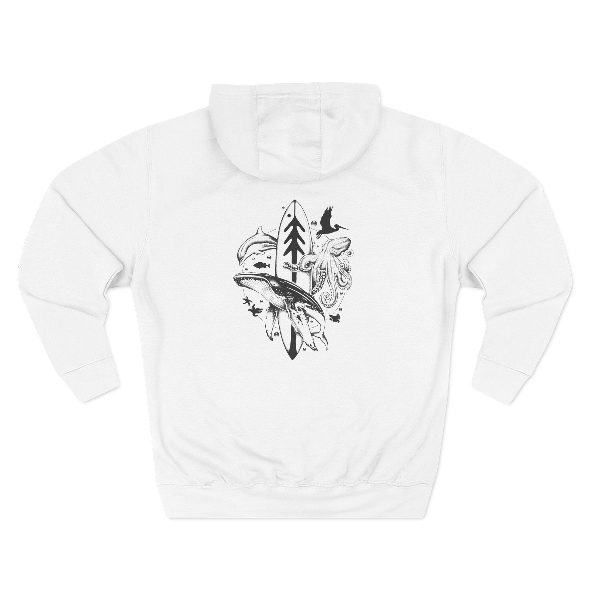 Whale Lotería fleece hoodie image 4