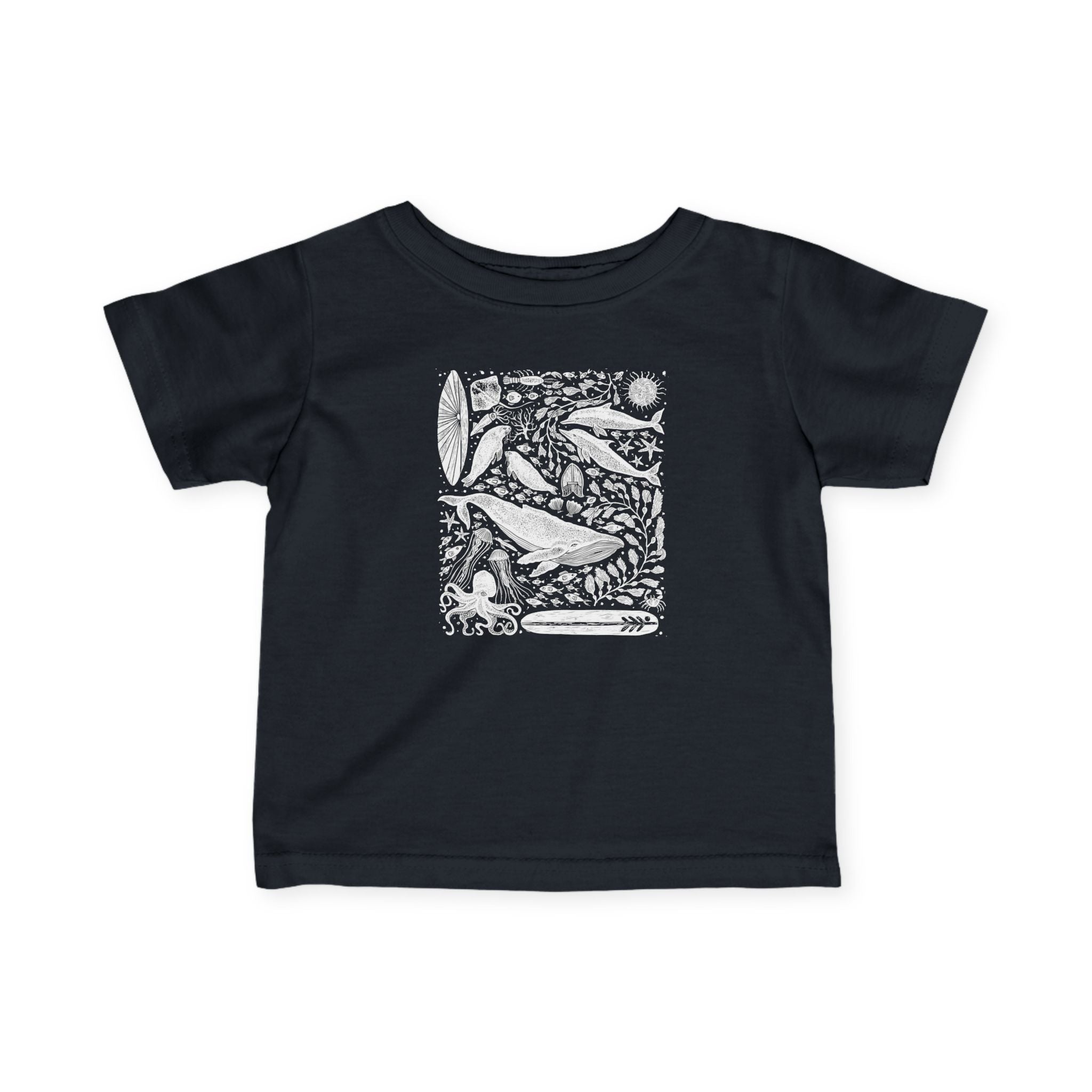 Ventana Marine Life by Lili Arnold infant cotton t-shirt image 14