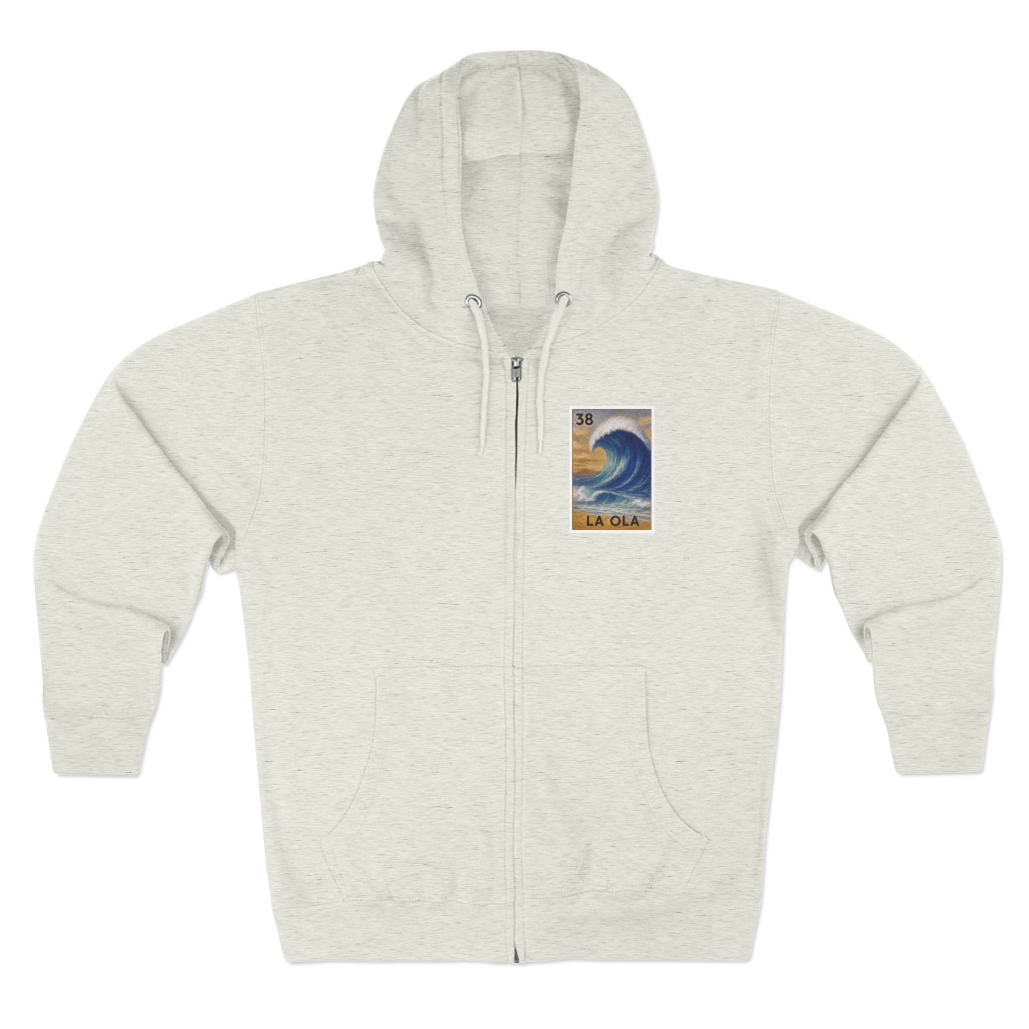 Wave Lotería zip fleece hoodie image 2