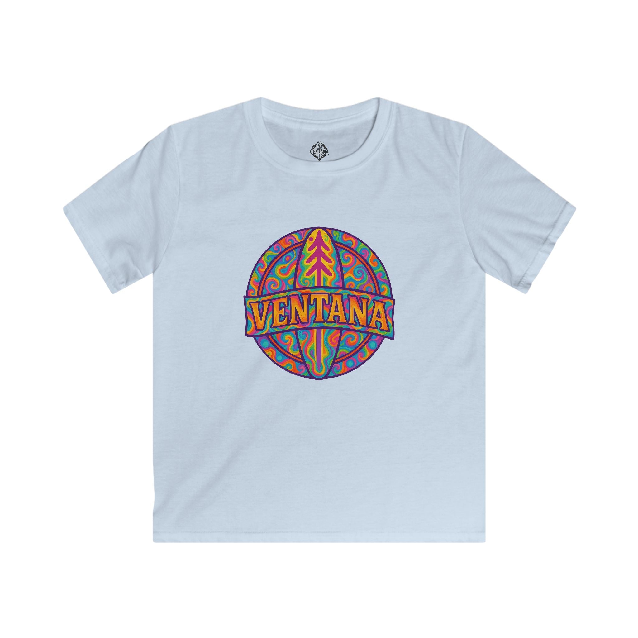 Ventana Psychedelic Treefish Logo kids soft style t-shirt image 2