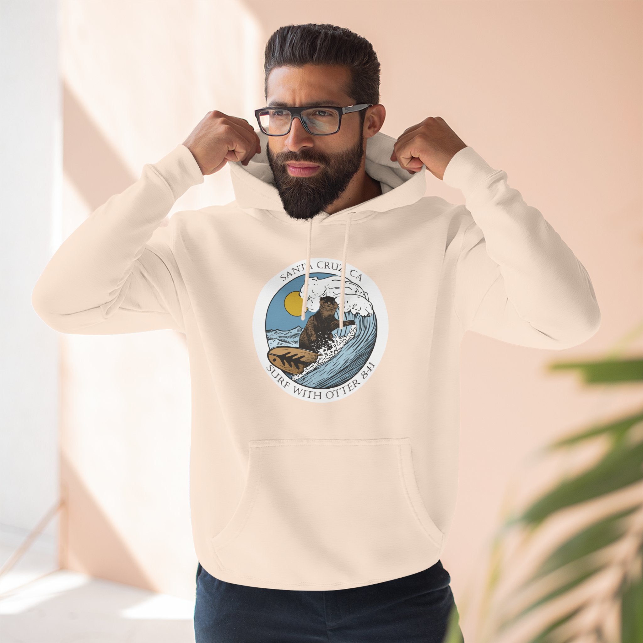 Surf with Otter 841 Fleece Hoodie